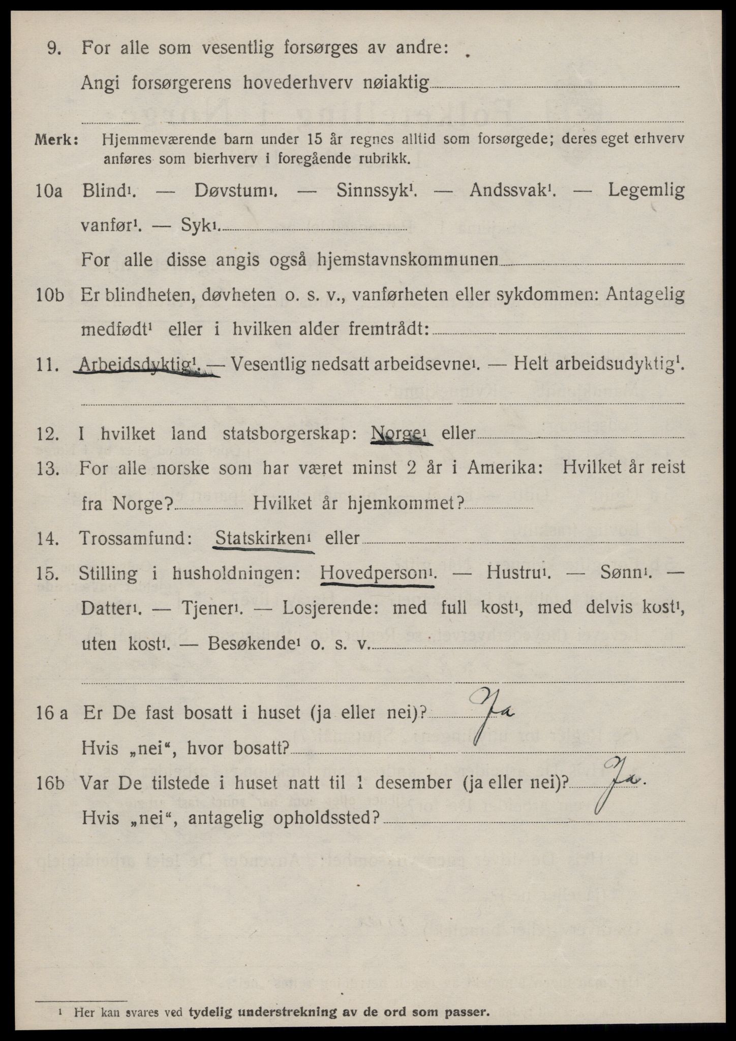 SAT, 1920 census for Volda, 1920, p. 5635