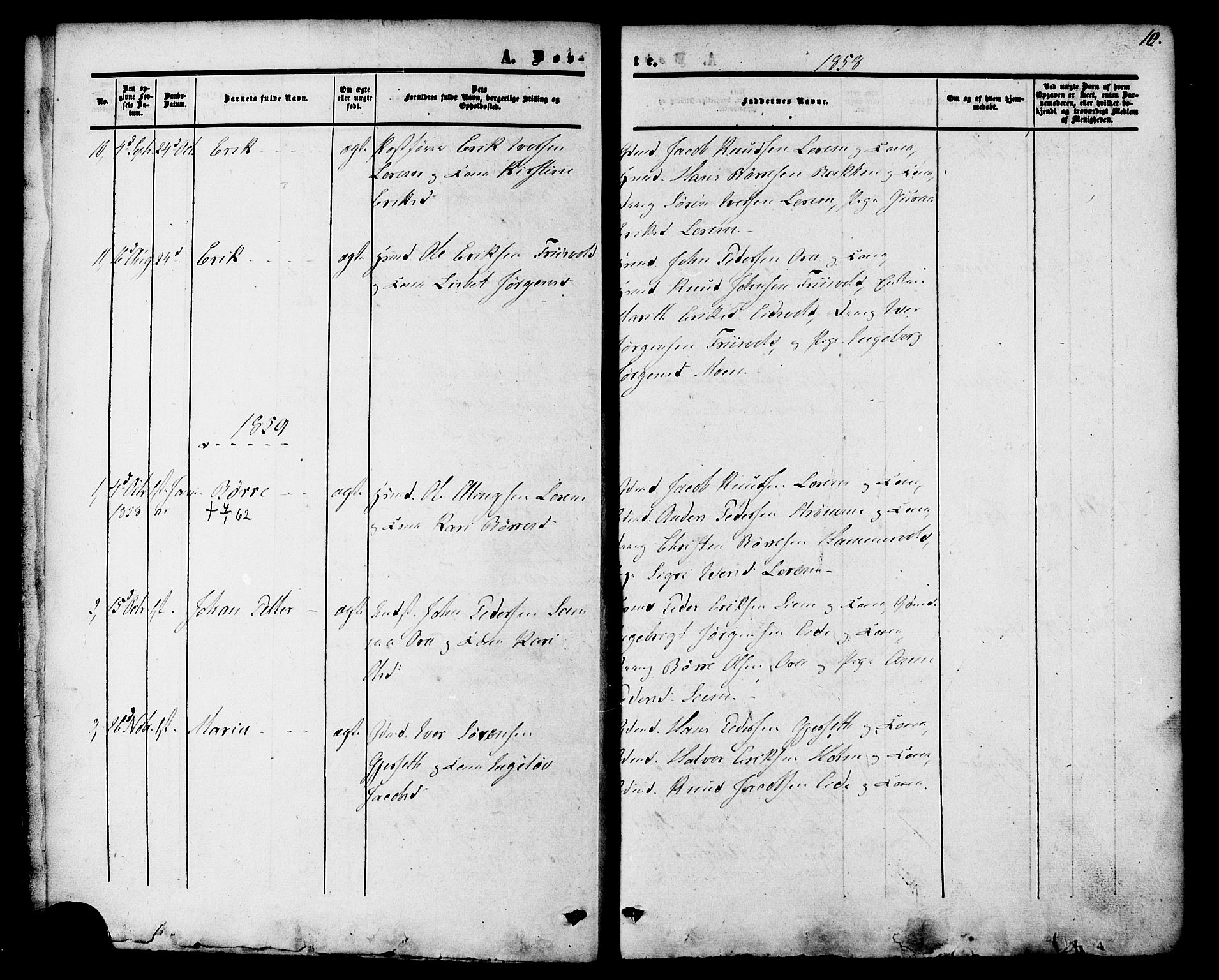 Ministerialprotokoller, klokkerbøker og fødselsregistre - Møre og Romsdal, AV/SAT-A-1454/542/L0552: Parish register (official) no. 542A02, 1854-1884, p. 10