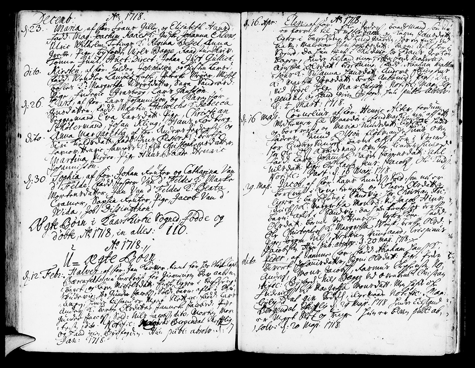Korskirken sokneprestembete, SAB/A-76101/H/Haa/L0003: Parish register (official) no. A 3, 1698-1719, p. 267