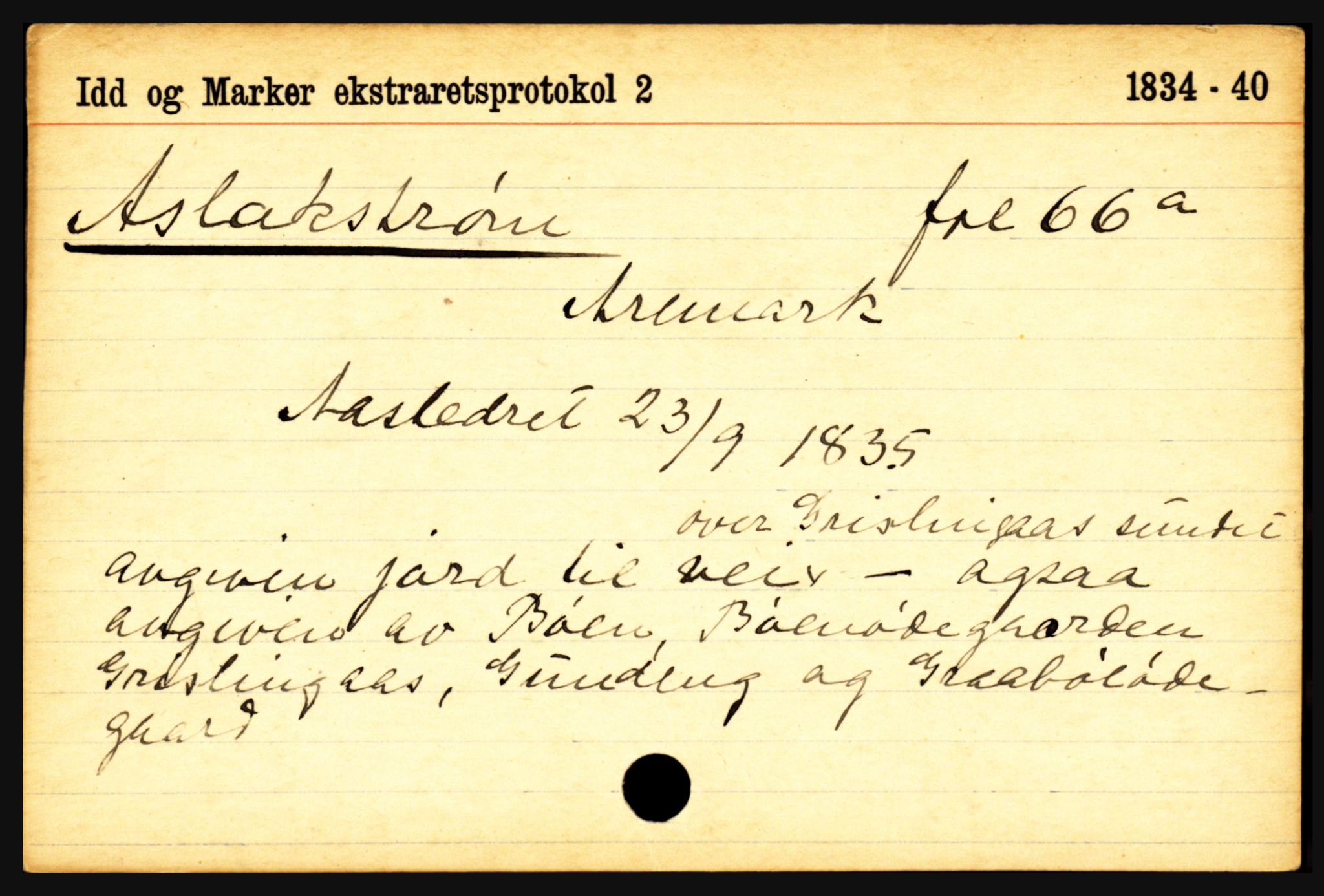 Statsarkivet i Oslo, AV/SAO-A-10621/Z/Za/L0001: Aremark (Allingmoen - Åsgård), Askim (Askim - Åser), p. 11