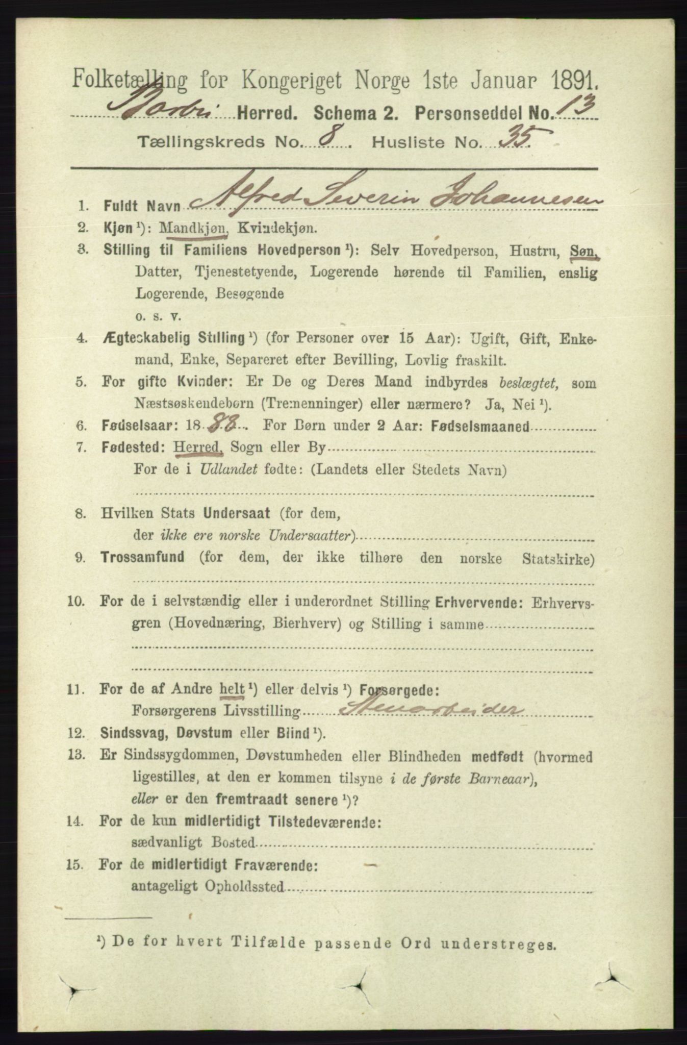 RA, 1891 census for 0990 Barbu, 1891, p. 6200