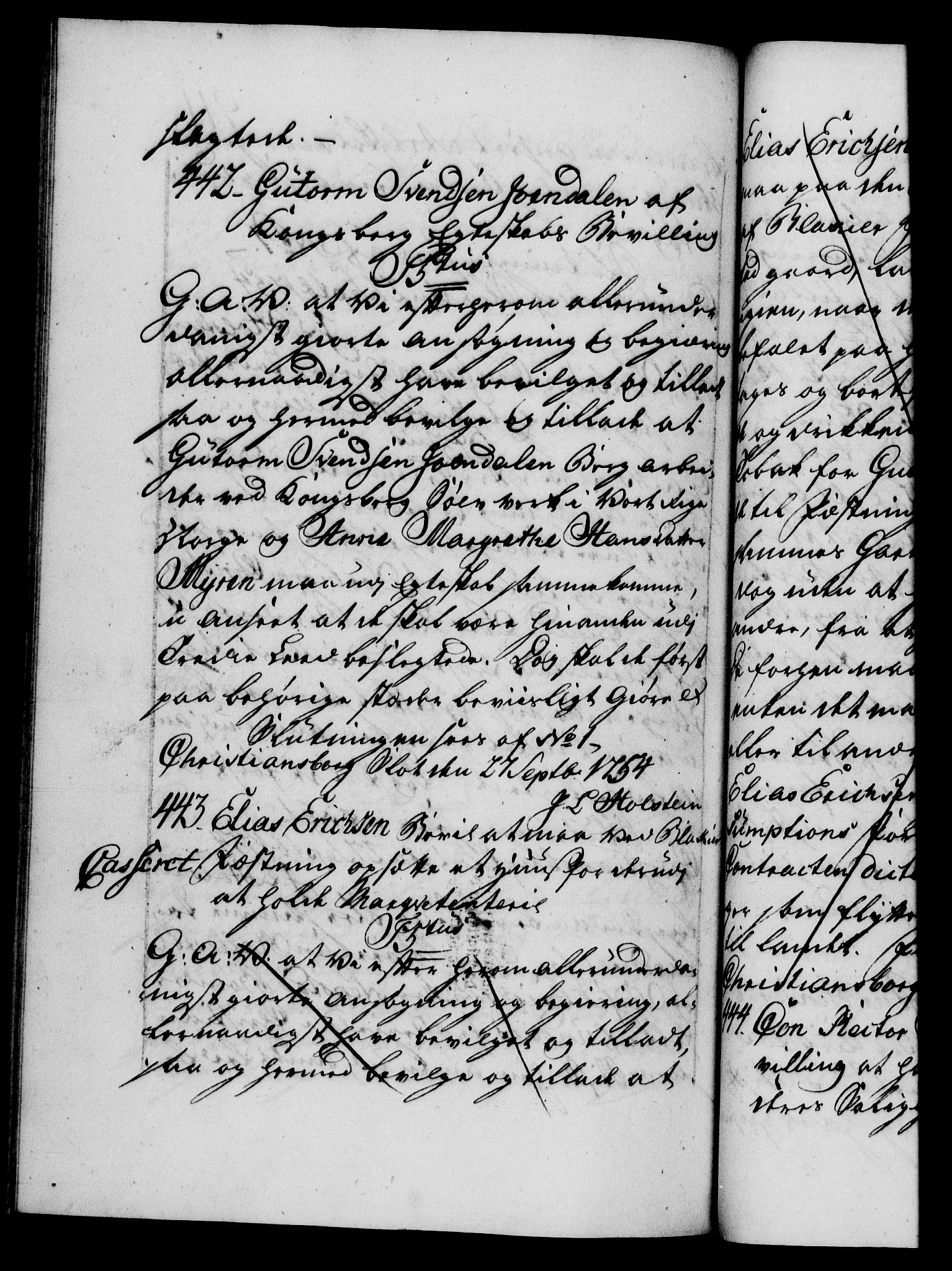 Danske Kanselli 1572-1799, AV/RA-EA-3023/F/Fc/Fca/Fcaa/L0038: Norske registre, 1753-1754, p. 911b