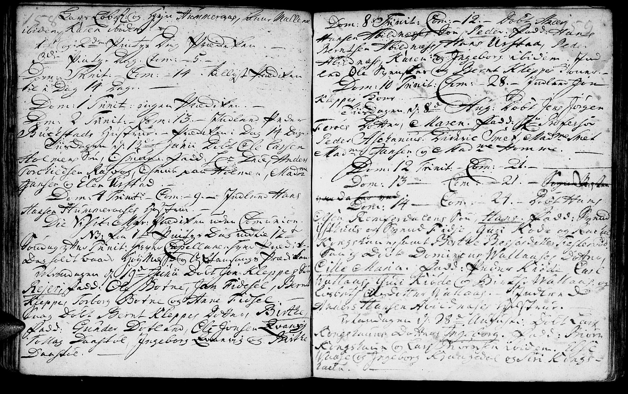 Flekkefjord sokneprestkontor, AV/SAK-1111-0012/F/Fa/Fab/L0001: Parish register (official) no. A 1, 1750-1780, p. 158-159