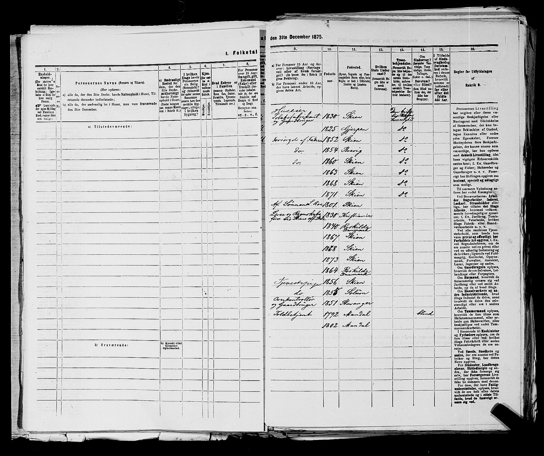 SAKO, 1875 census for 0806P Skien, 1875, p. 41