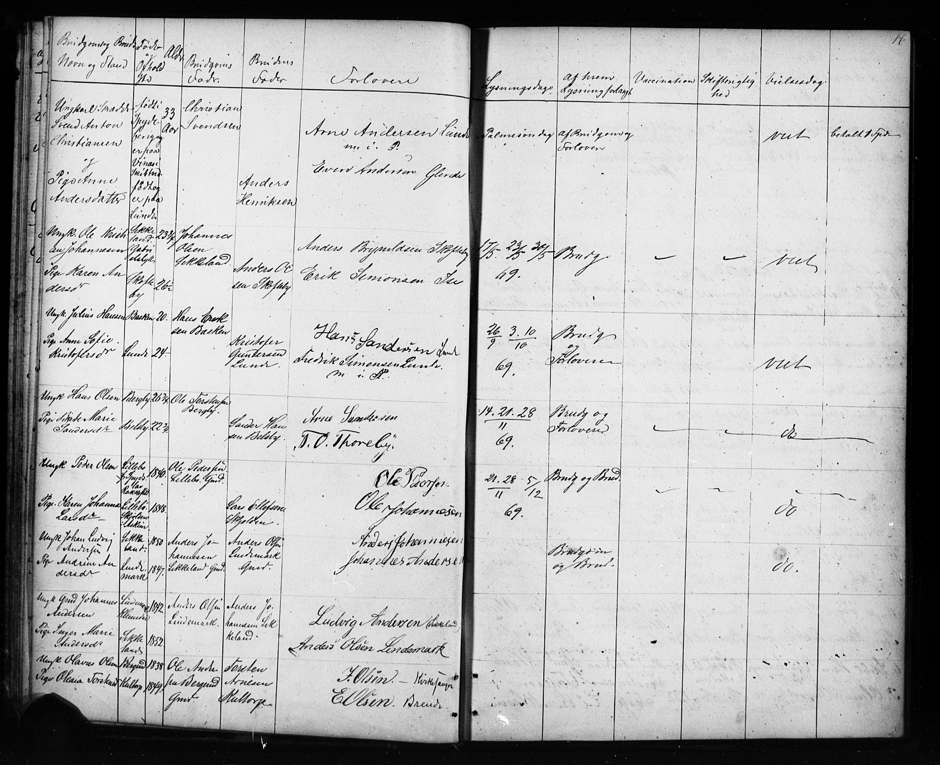 Varteig prestekontor Kirkebøker, SAO/A-10447a/H/Ha/L0001: Banns register no. 1, 1861-1916, p. 16