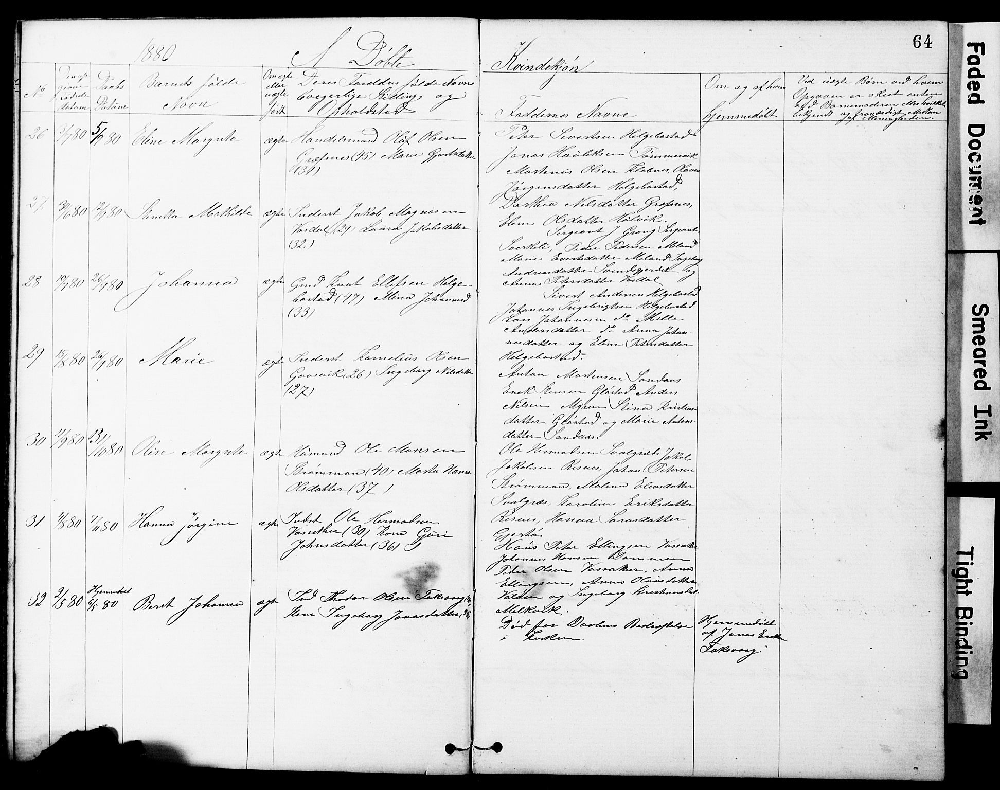 Ministerialprotokoller, klokkerbøker og fødselsregistre - Sør-Trøndelag, SAT/A-1456/634/L0541: Parish register (copy) no. 634C03, 1874-1891, p. 64
