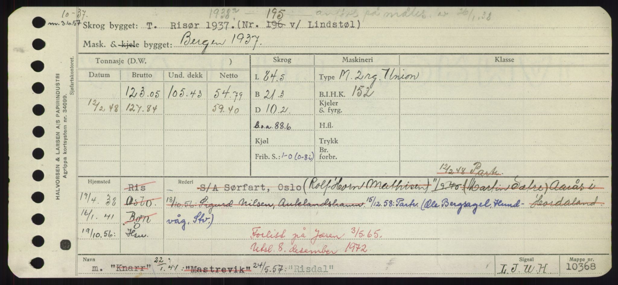 Sjøfartsdirektoratet med forløpere, Skipsmålingen, RA/S-1627/H/Hd/L0030: Fartøy, Q-Riv, p. 631