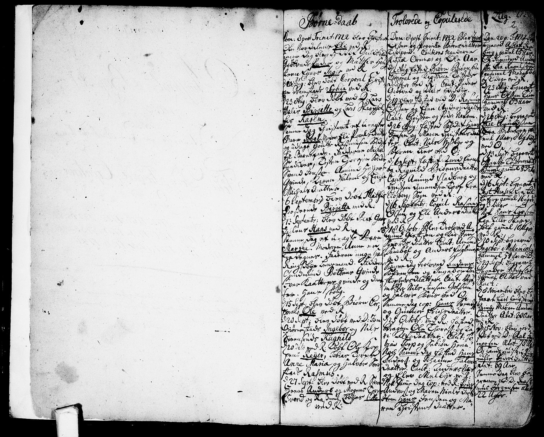 Rakkestad prestekontor Kirkebøker, AV/SAO-A-2008/F/Fa/L0001: Parish register (official) no. I 1, 1722-1740, p. 2