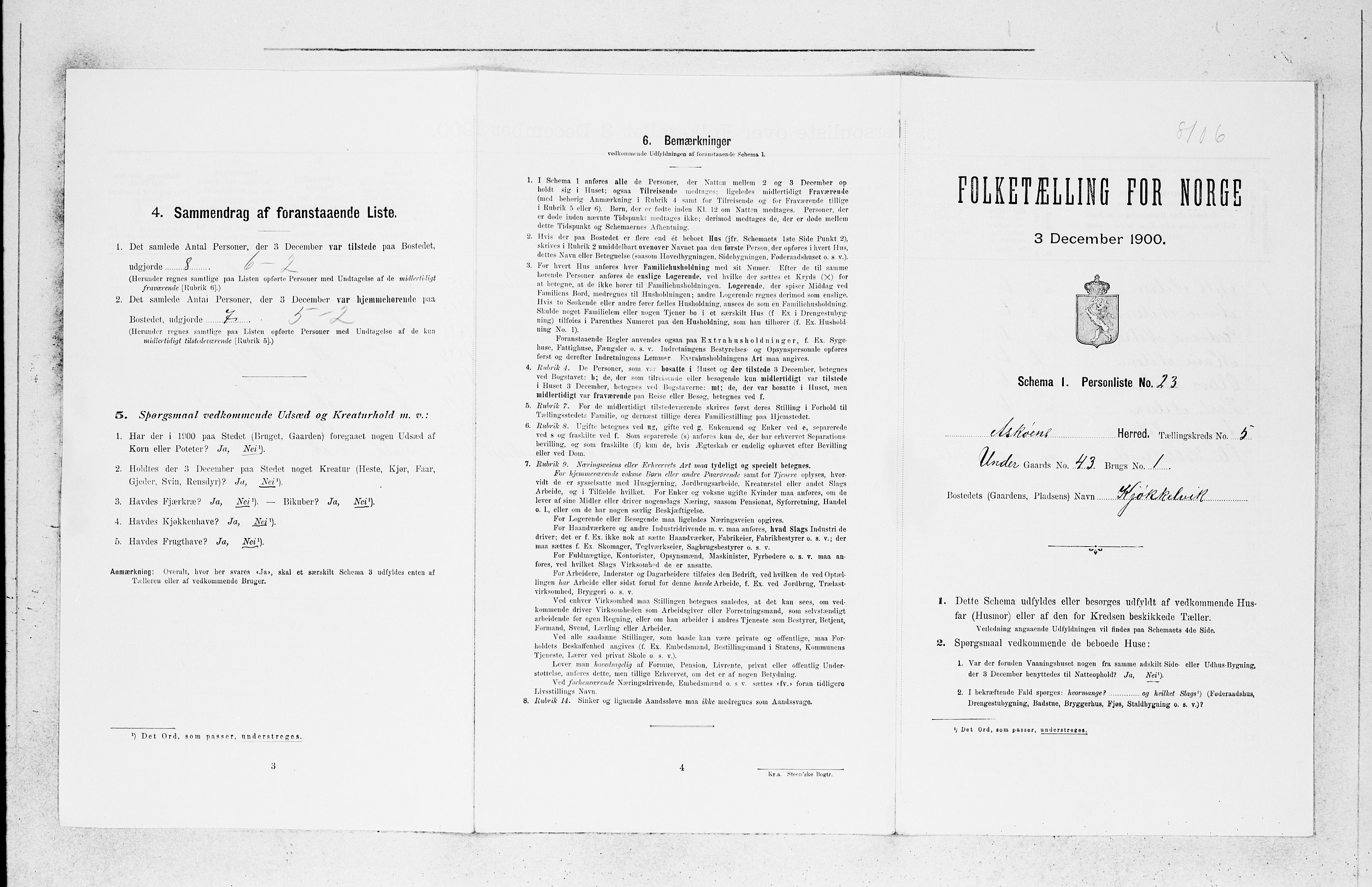 SAB, 1900 census for Askøy, 1900, p. 744