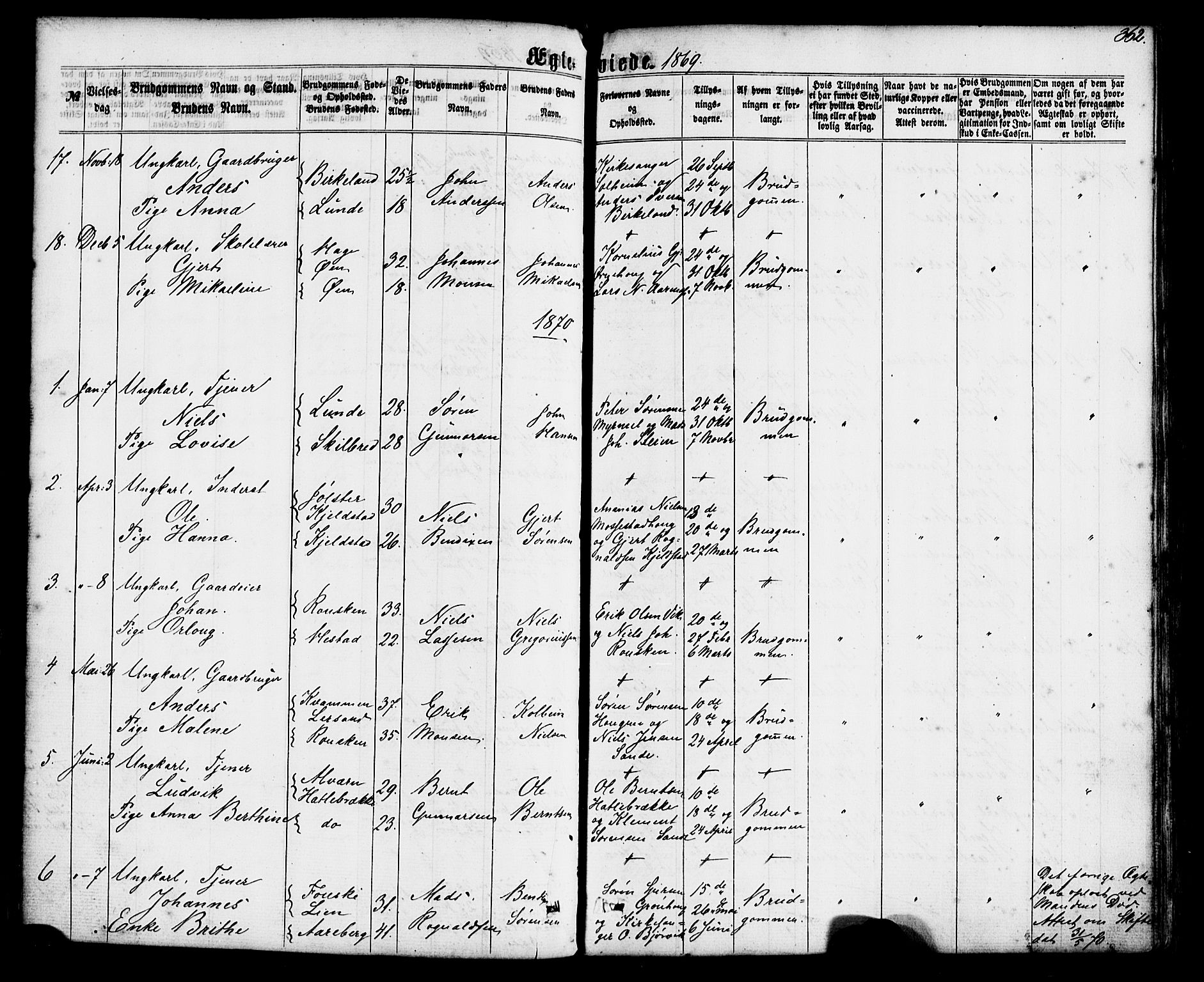 Gaular sokneprestembete, SAB/A-80001/H/Haa: Parish register (official) no. A 5, 1860-1881, p. 362