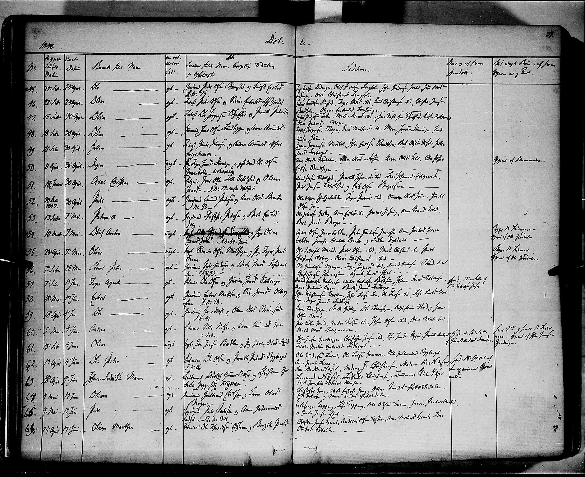 Elverum prestekontor, AV/SAH-PREST-044/H/Ha/Haa/L0009: Parish register (official) no. 9, 1843-1856, p. 37