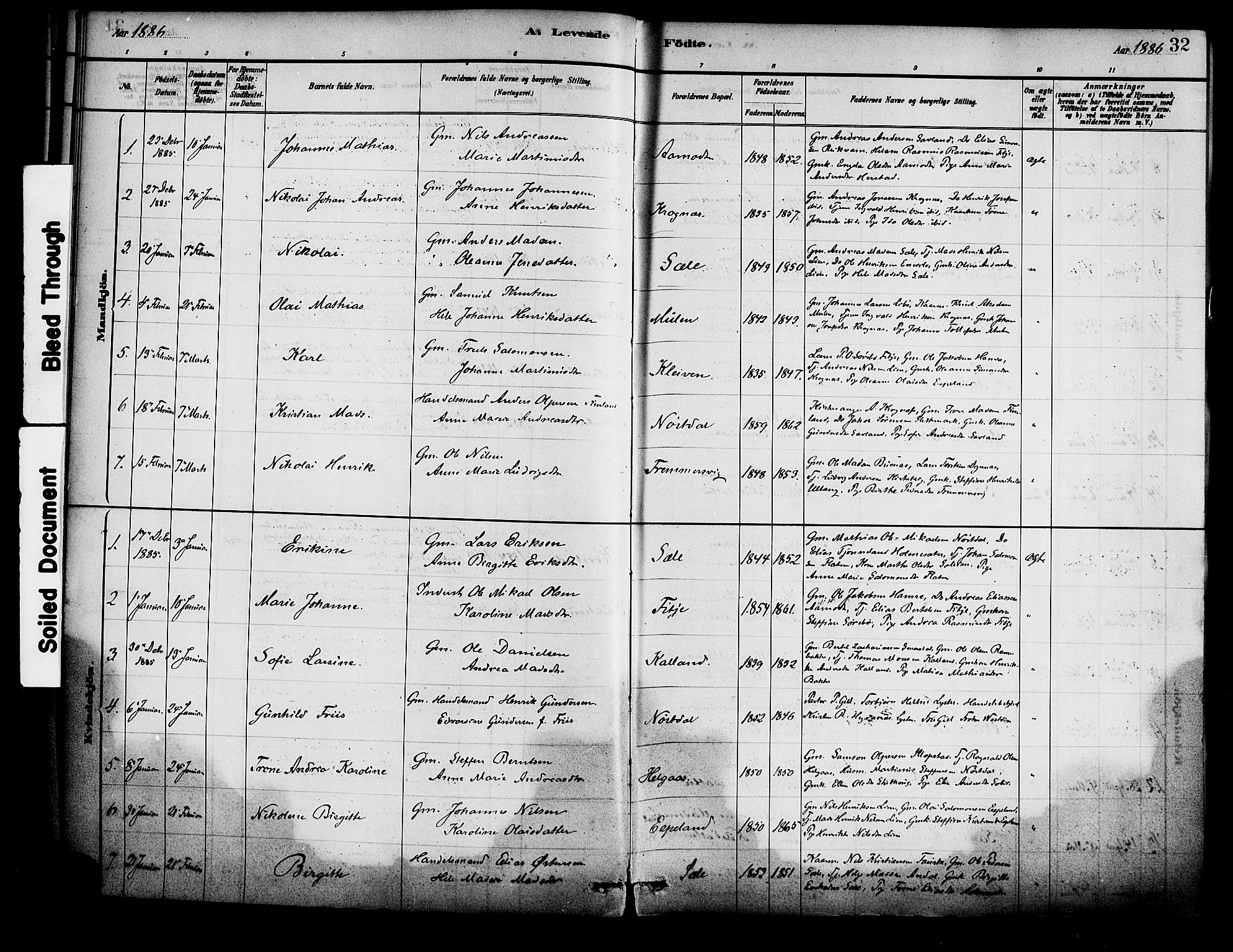 Førde sokneprestembete, SAB/A-79901/H/Haa/Haad/L0001: Parish register (official) no. D 1, 1881-1898, p. 32