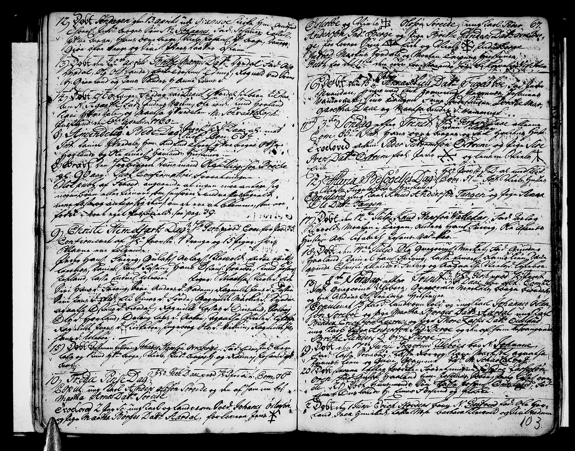 Vik sokneprestembete, AV/SAB-A-81501/H/Haa/Haaa/L0003: Parish register (official) no. A 3 / 3, 1755-1771, p. 103