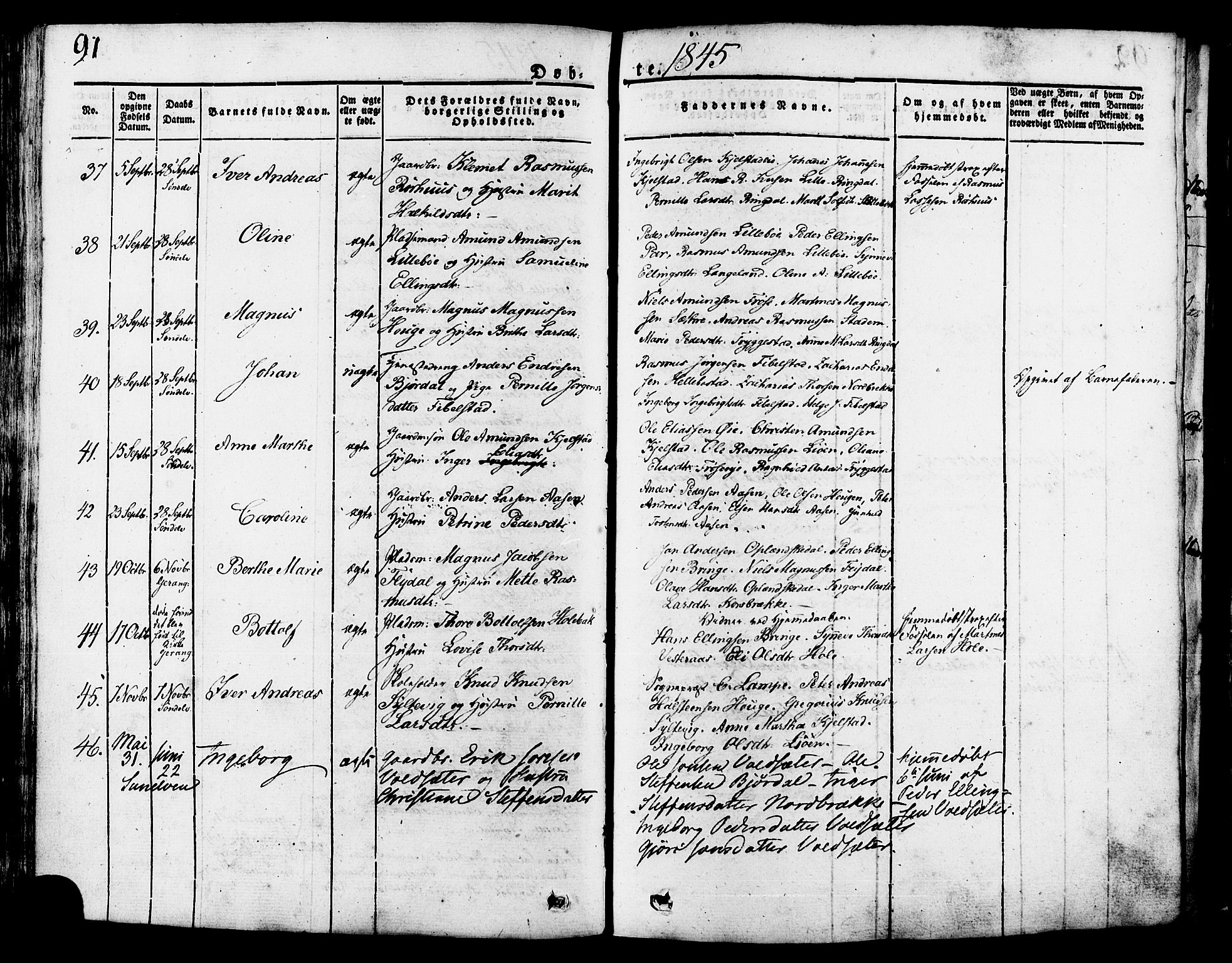 Ministerialprotokoller, klokkerbøker og fødselsregistre - Møre og Romsdal, AV/SAT-A-1454/517/L0221: Parish register (official) no. 517A01, 1827-1858, p. 91