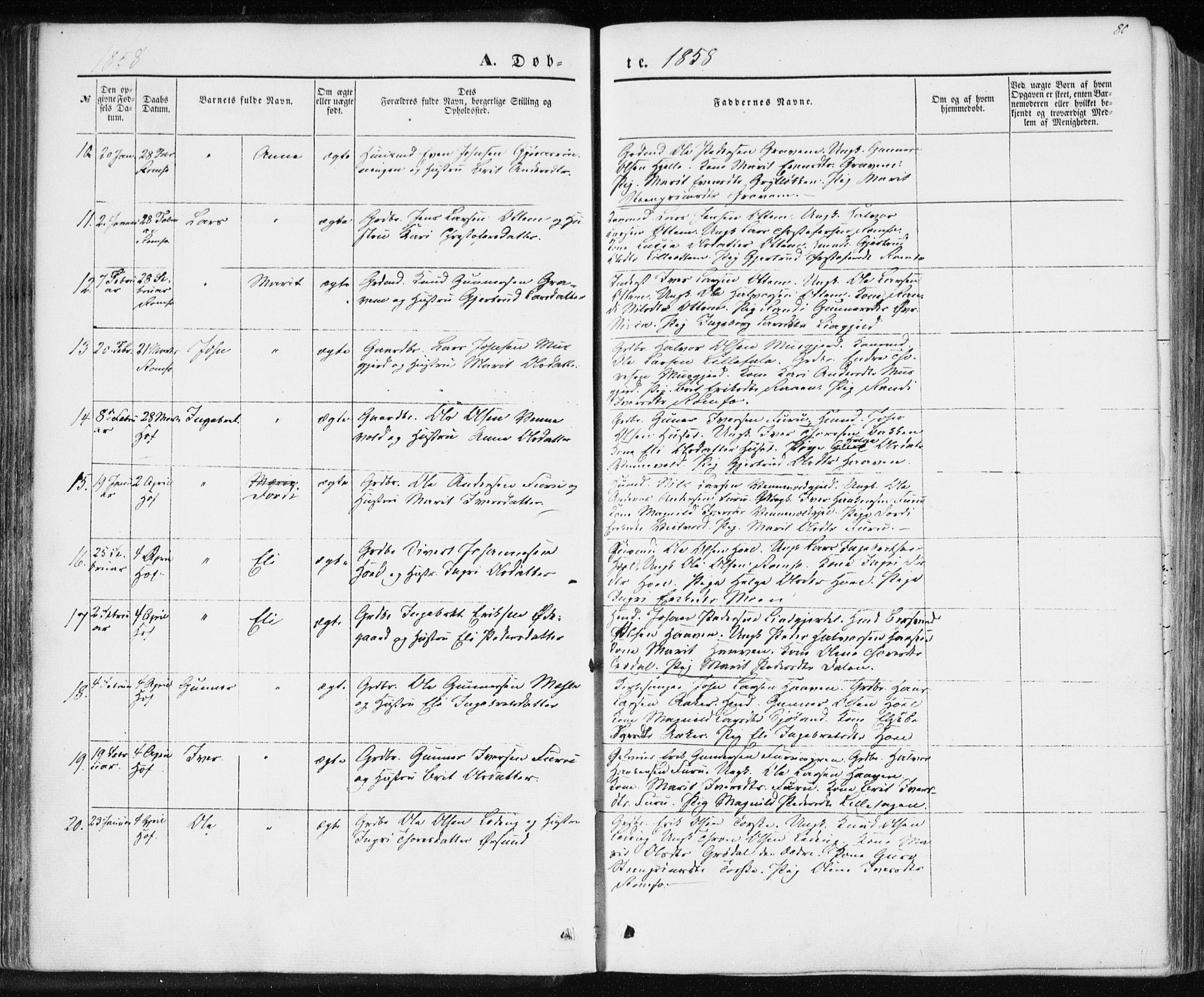 Ministerialprotokoller, klokkerbøker og fødselsregistre - Møre og Romsdal, SAT/A-1454/590/L1013: Parish register (official) no. 590A05, 1847-1877, p. 80