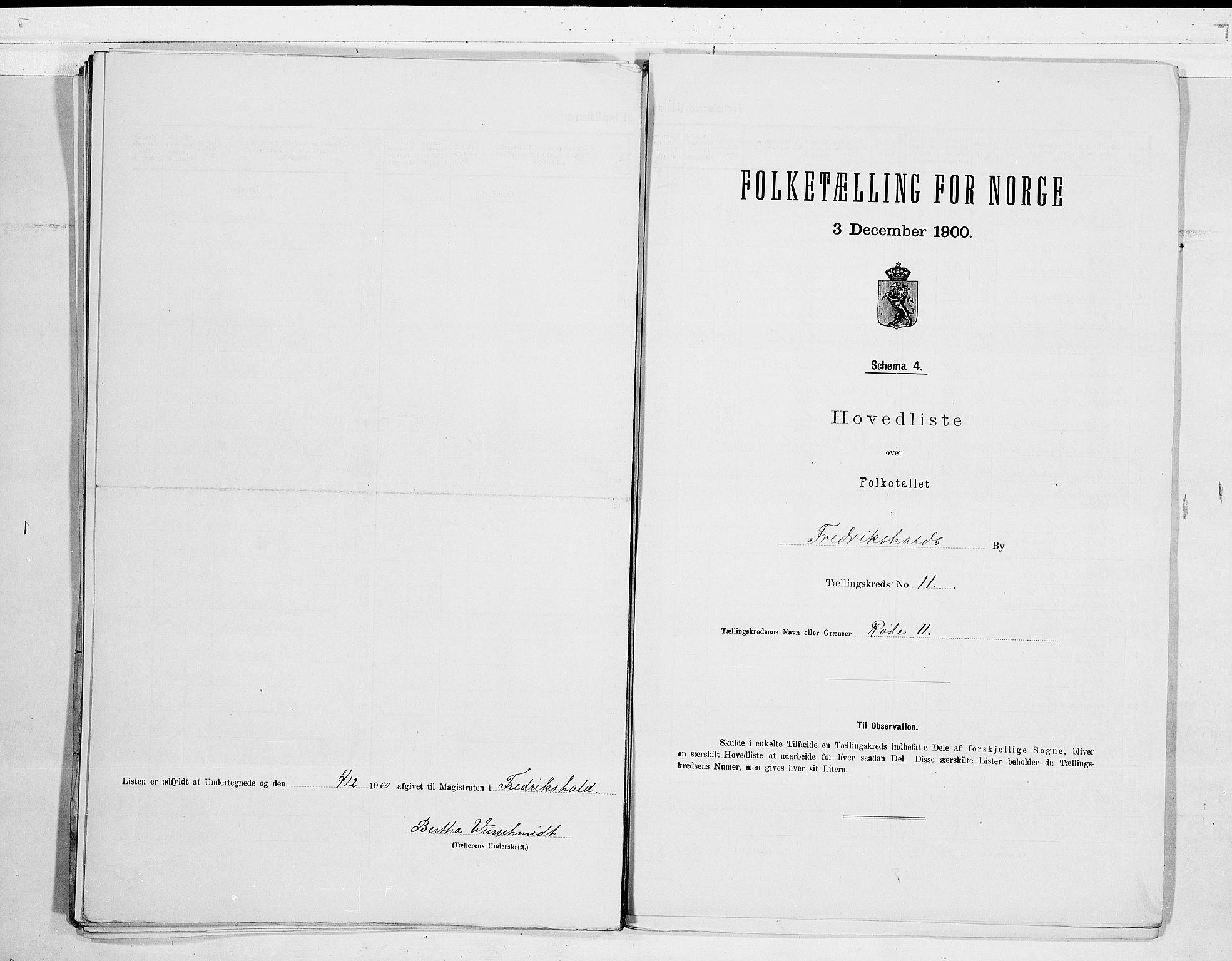 SAO, 1900 census for Fredrikshald, 1900, p. 31