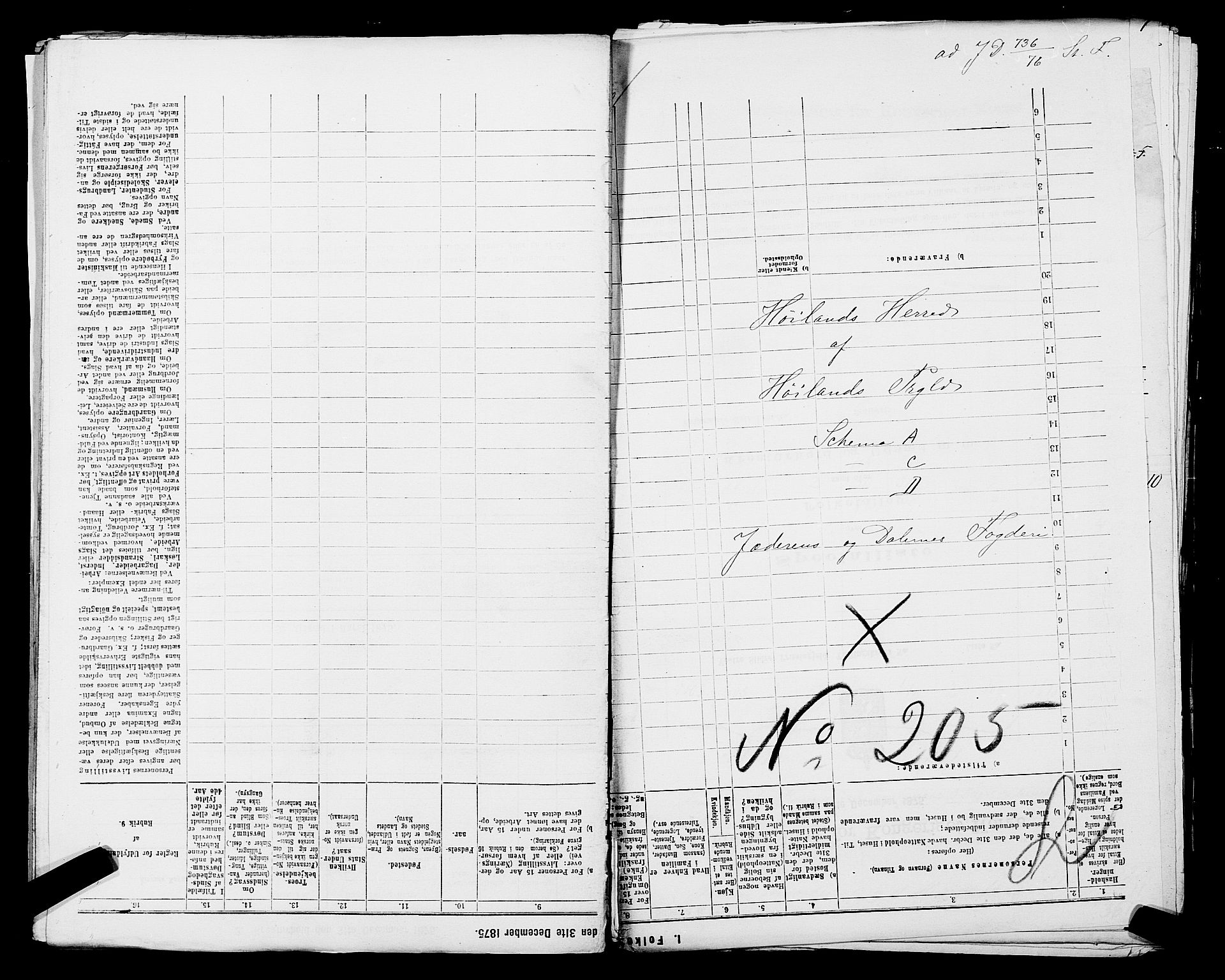 SAST, 1875 census for 1123L Høyland/Høyland, 1875, p. 1