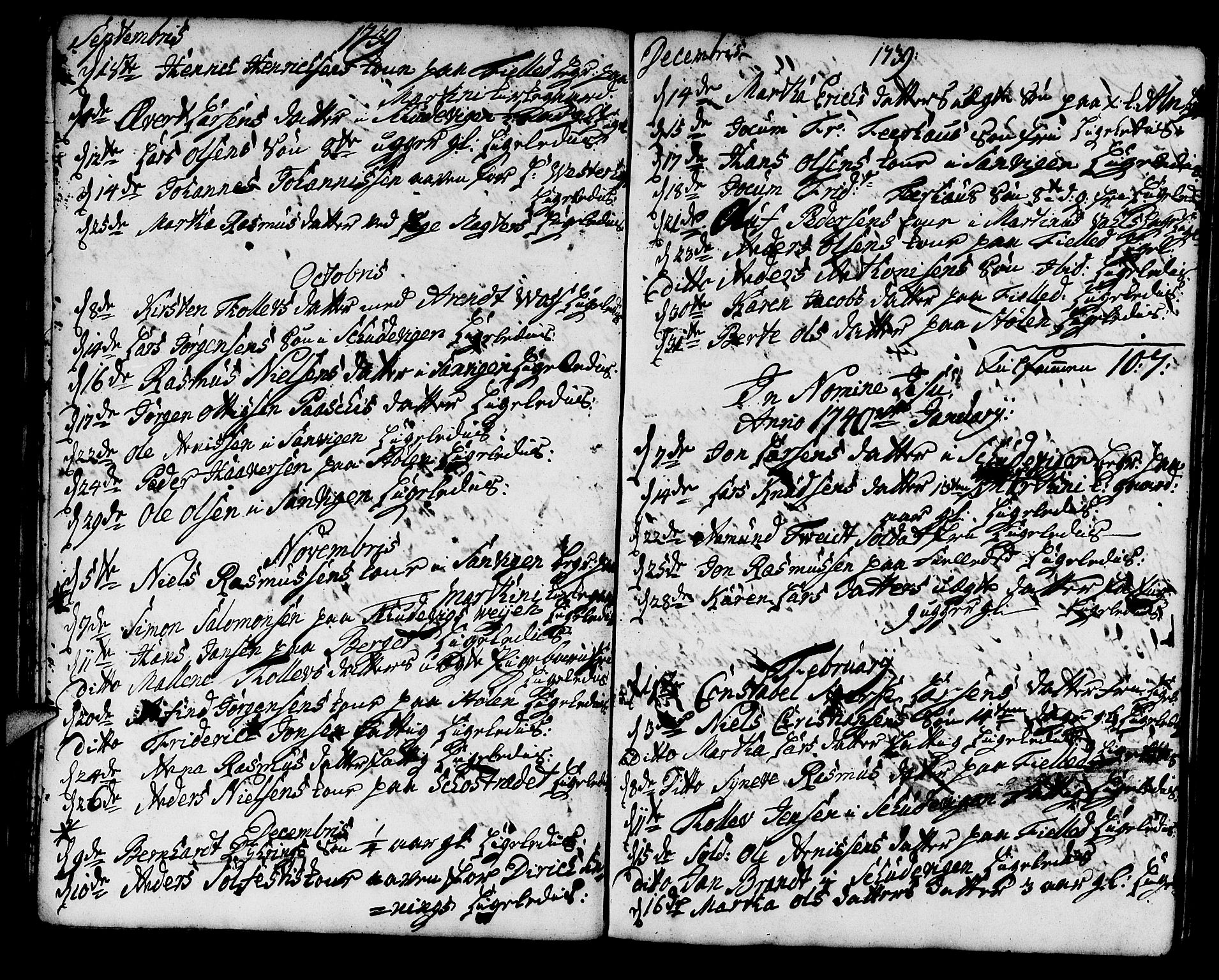 Korskirken sokneprestembete, AV/SAB-A-76101/H/Haa/L0011: Parish register (official) no. A 11, 1731-1785, p. 25