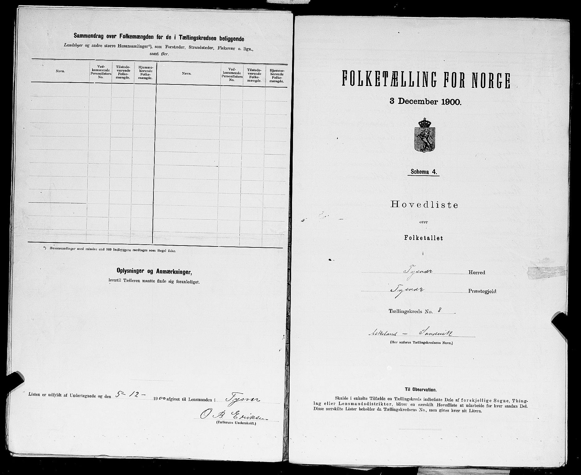 SAST, 1900 census for Tysvær, 1900, p. 28