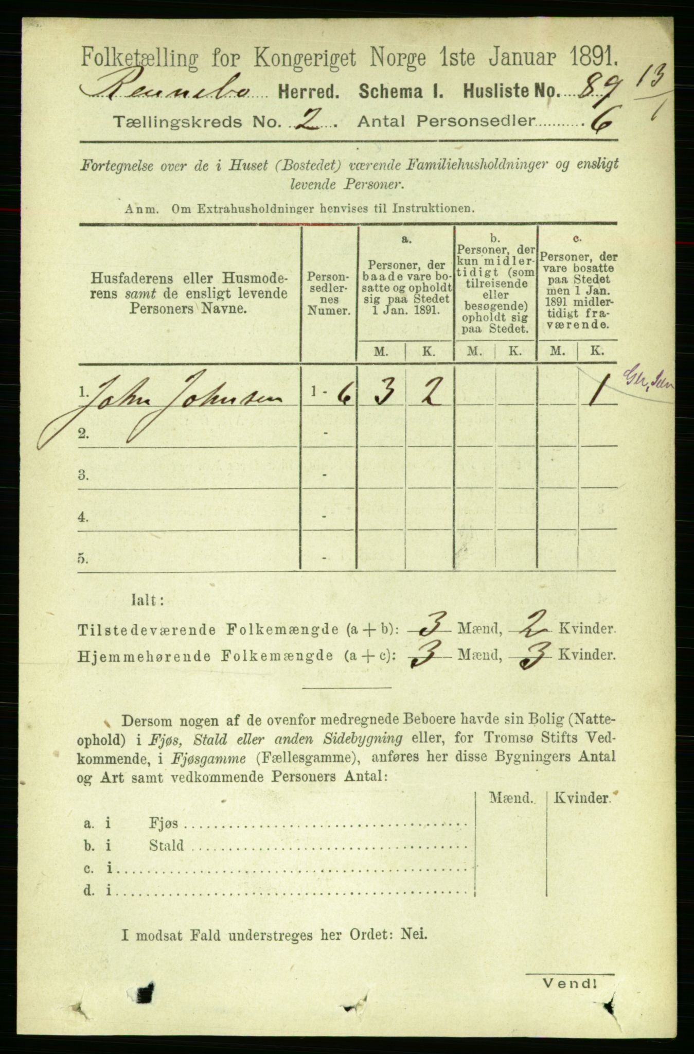 RA, 1891 census for 1635 Rennebu, 1891, p. 712