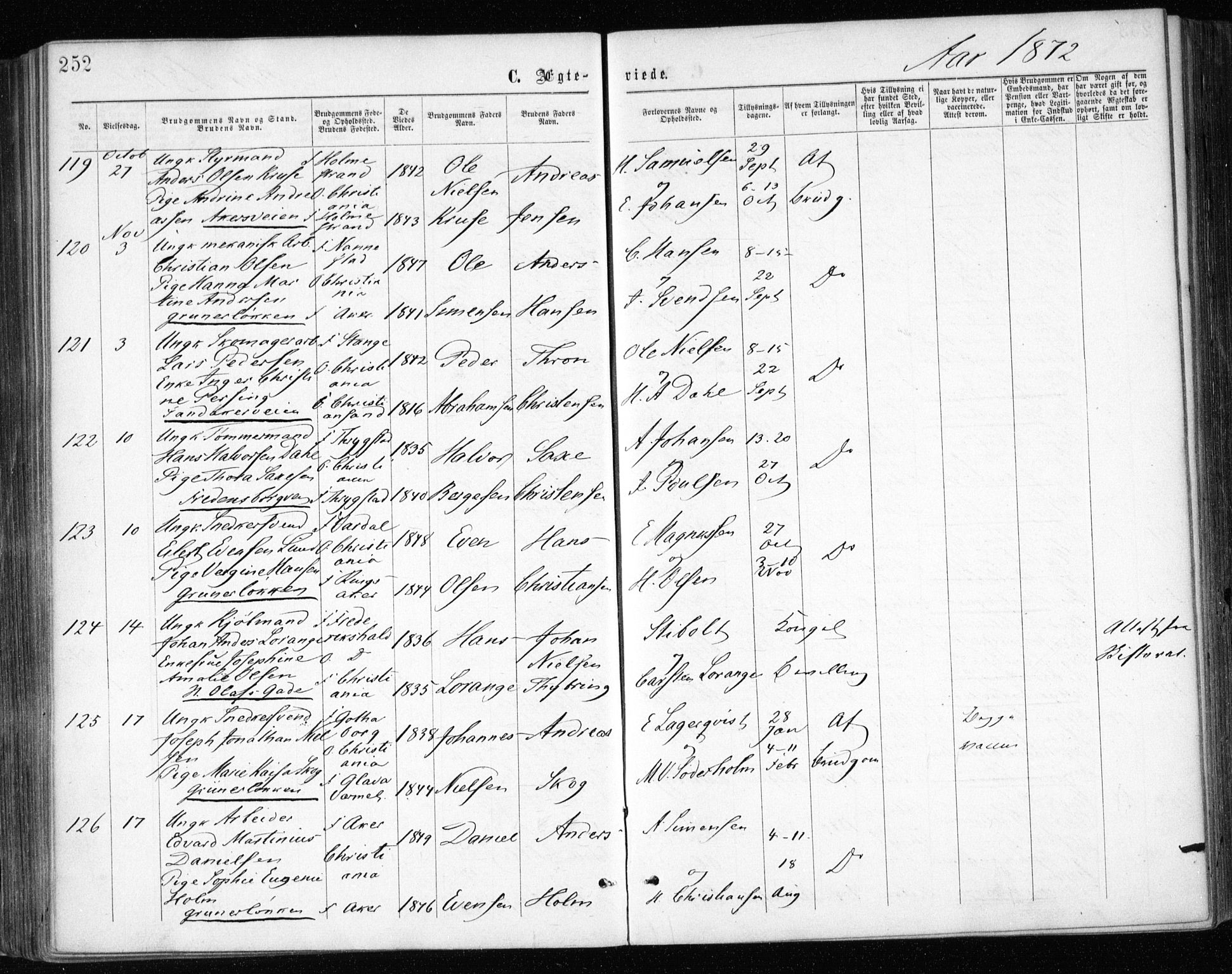 Gamle Aker prestekontor Kirkebøker, AV/SAO-A-10617a/F/L0003: Parish register (official) no. 3, 1865-1873, p. 252