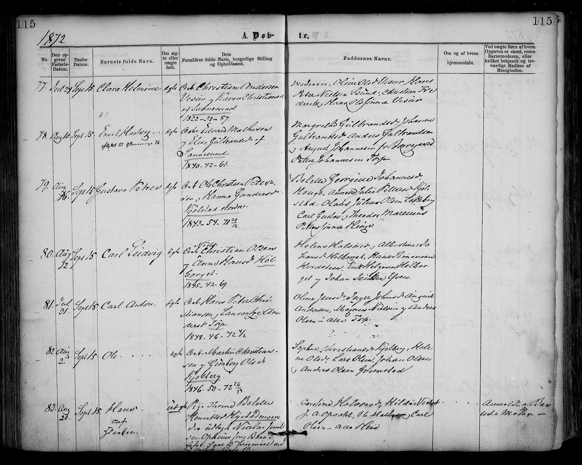 Borge prestekontor Kirkebøker, SAO/A-10903/F/Fa/L0006: Parish register (official) no. I 6, 1861-1874, p. 115