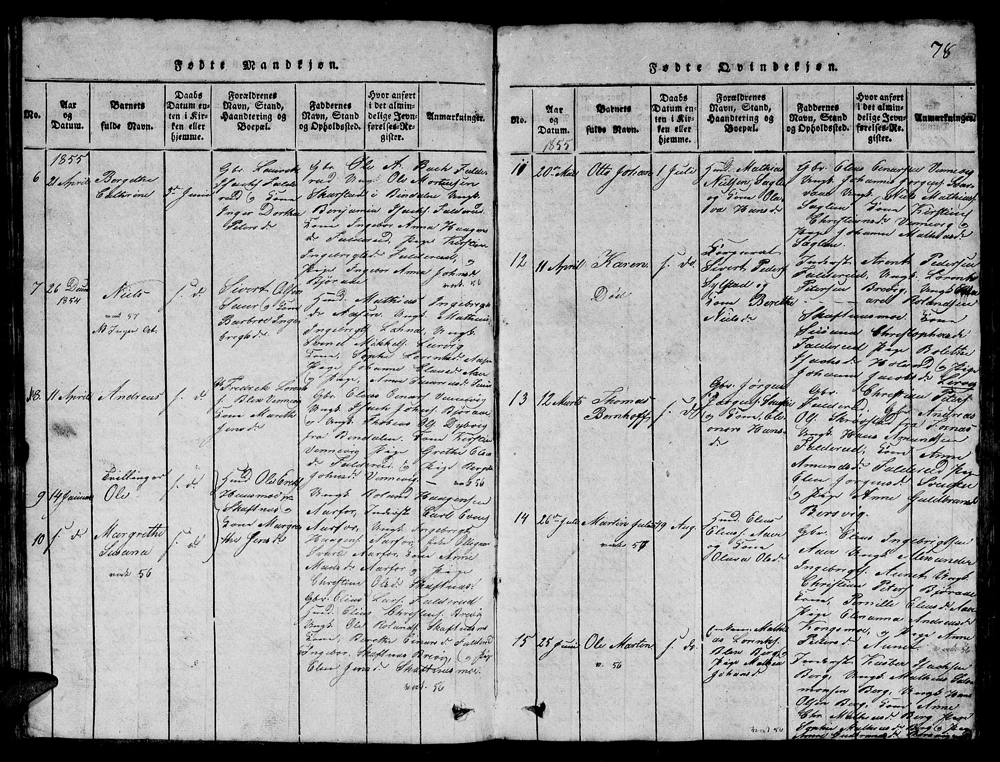 Ministerialprotokoller, klokkerbøker og fødselsregistre - Nord-Trøndelag, SAT/A-1458/780/L0648: Parish register (copy) no. 780C01 /3, 1815-1877, p. 78