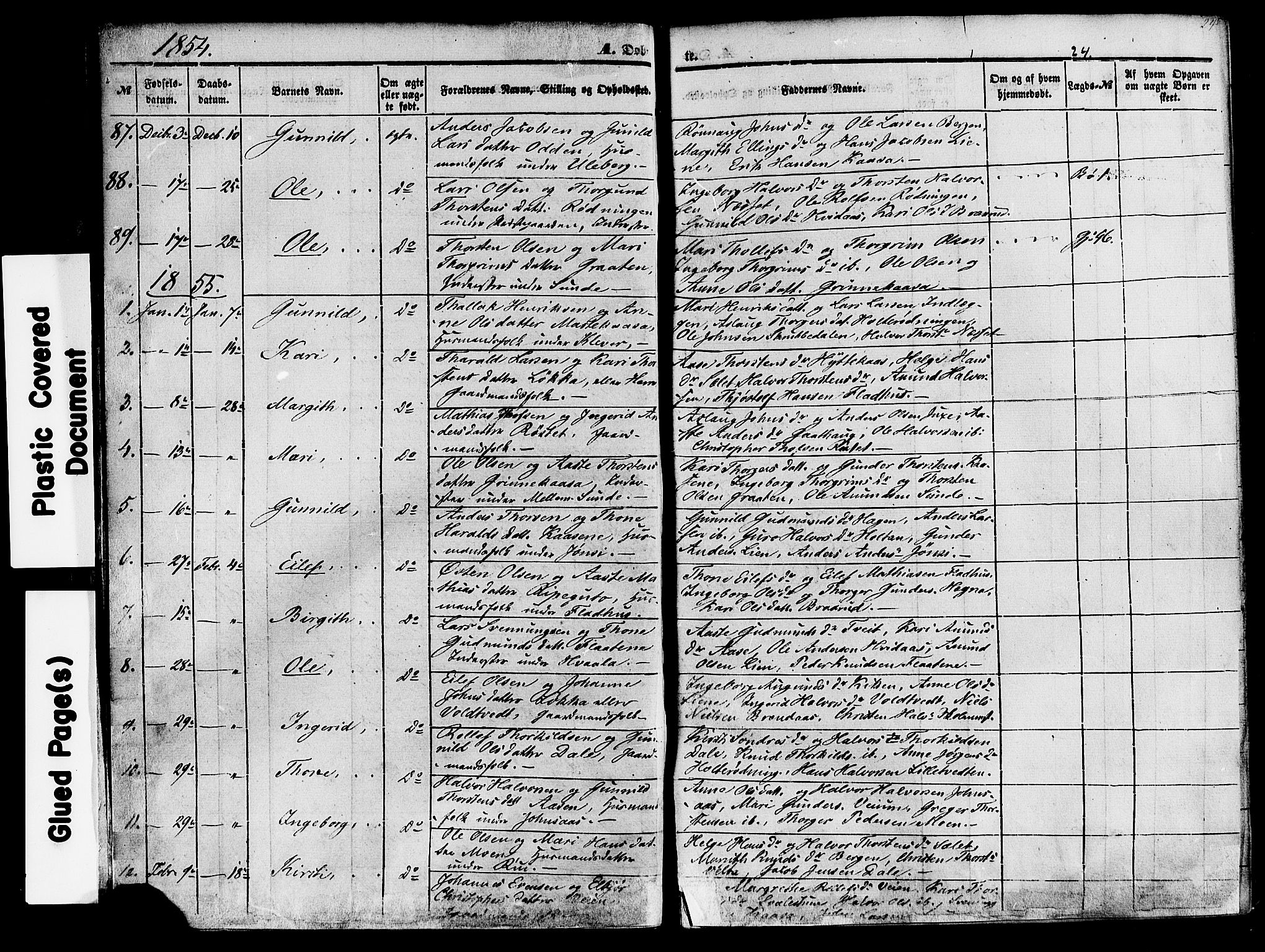 Sauherad kirkebøker, SAKO/A-298/F/Fa/L0007: Parish register (official) no. I 7, 1851-1873, p. 24