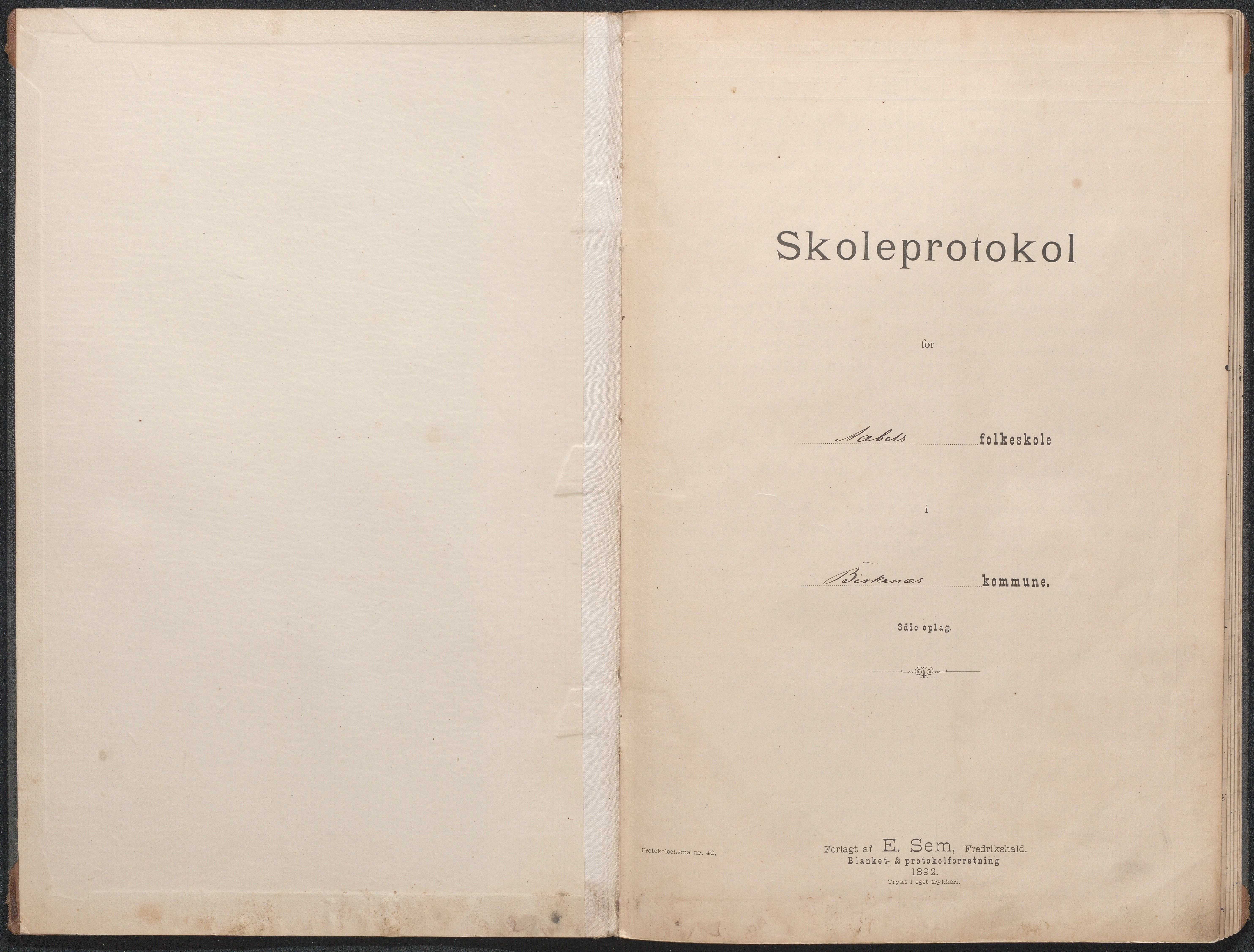 Birkenes kommune, Åbål, Svaland og Røynås skolekretser, AAKS/KA0928-550h_91/F02/L0002: Skoleprotokoll Åbål, 1897-1907