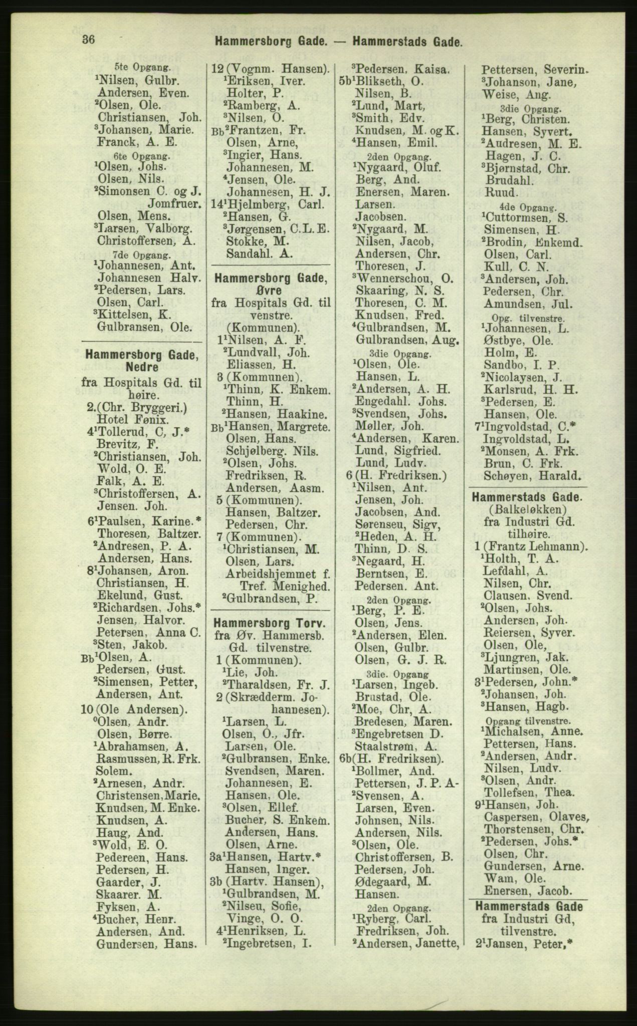 Kristiania/Oslo adressebok, PUBL/-, 1884, p. 36