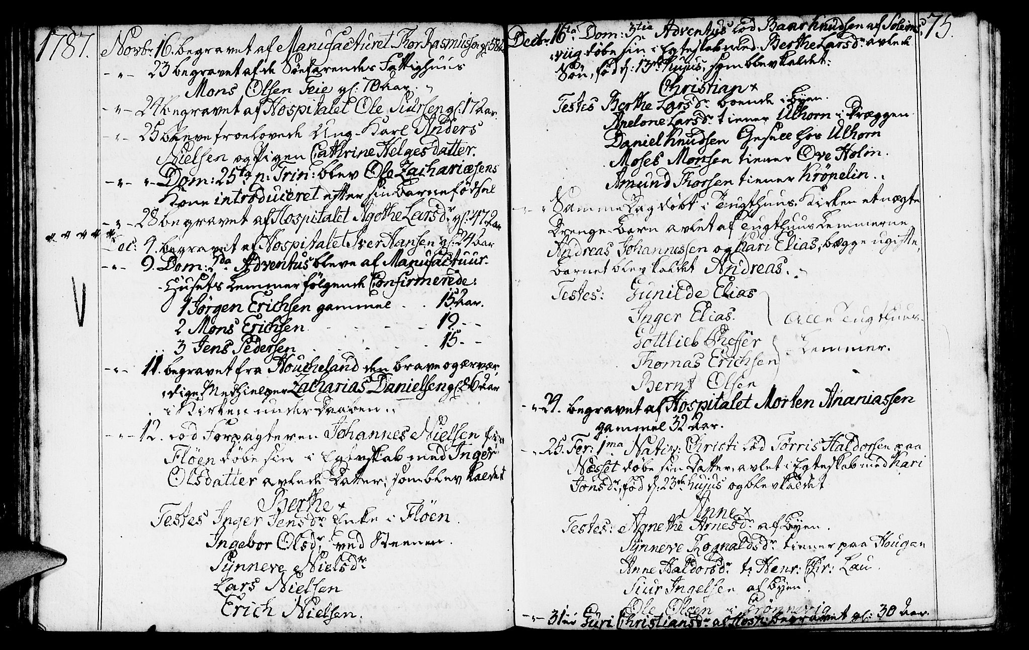 St. Jørgens hospital og Årstad sokneprestembete, AV/SAB-A-99934: Parish register (official) no. A 2, 1766-1814, p. 75