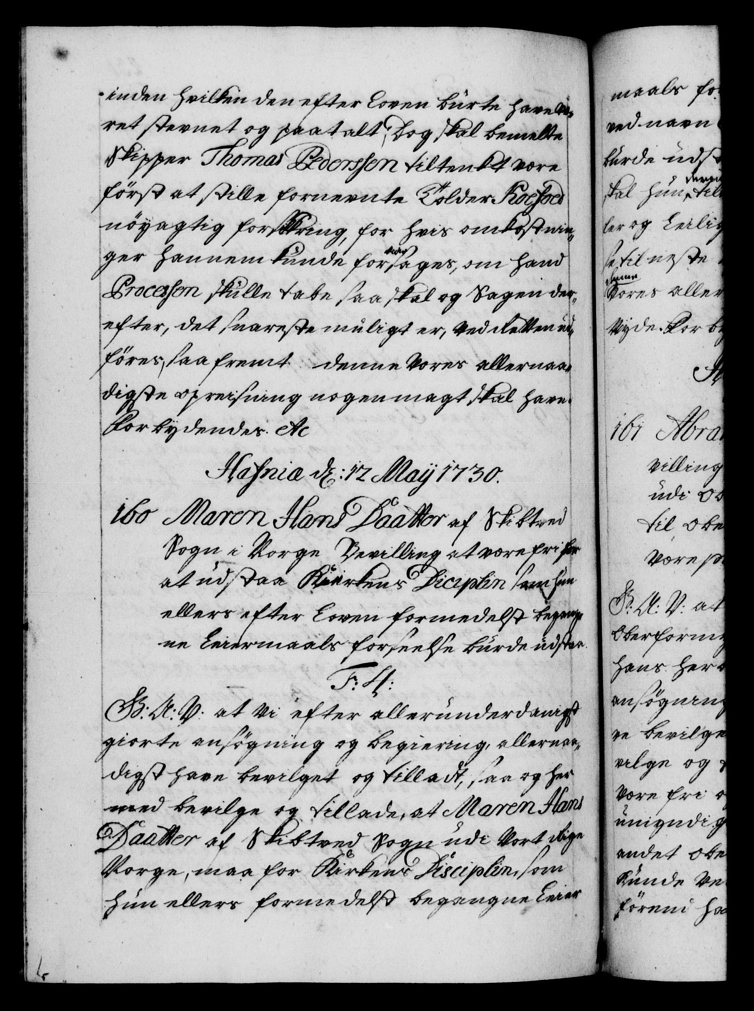 Danske Kanselli 1572-1799, AV/RA-EA-3023/F/Fc/Fca/Fcaa/L0026: Norske registre, 1729-1730, p. 431b
