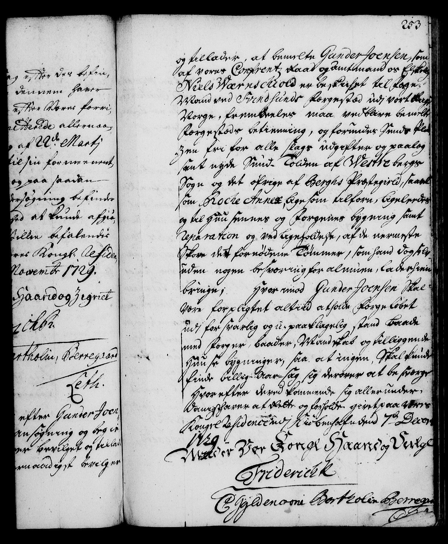 Rentekammeret, Kammerkanselliet, RA/EA-3111/G/Gg/Gga/L0003: Norsk ekspedisjonsprotokoll med register (merket RK 53.3), 1727-1734, p. 253