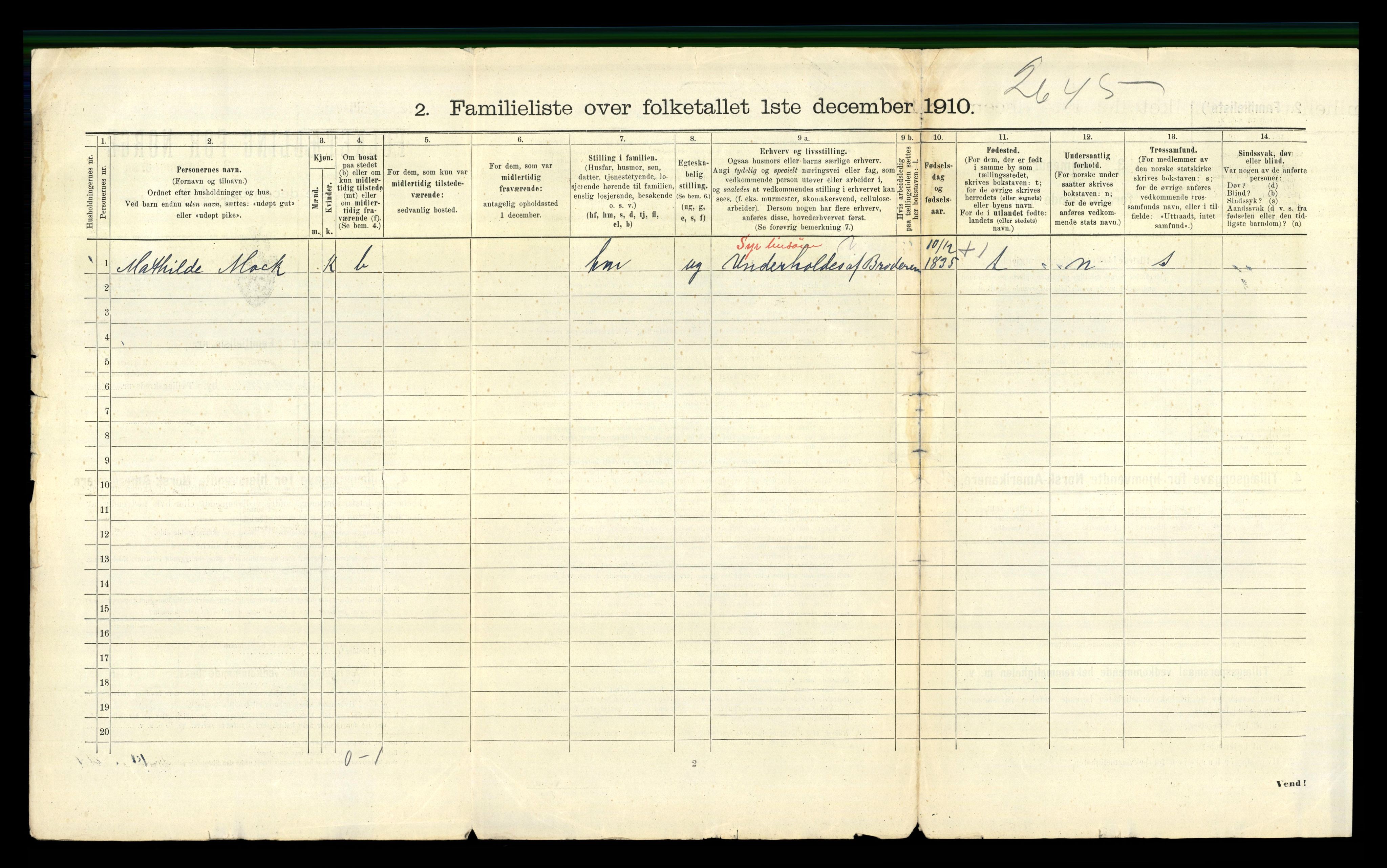 RA, 1910 census for Tromsø, 1910, p. 1931