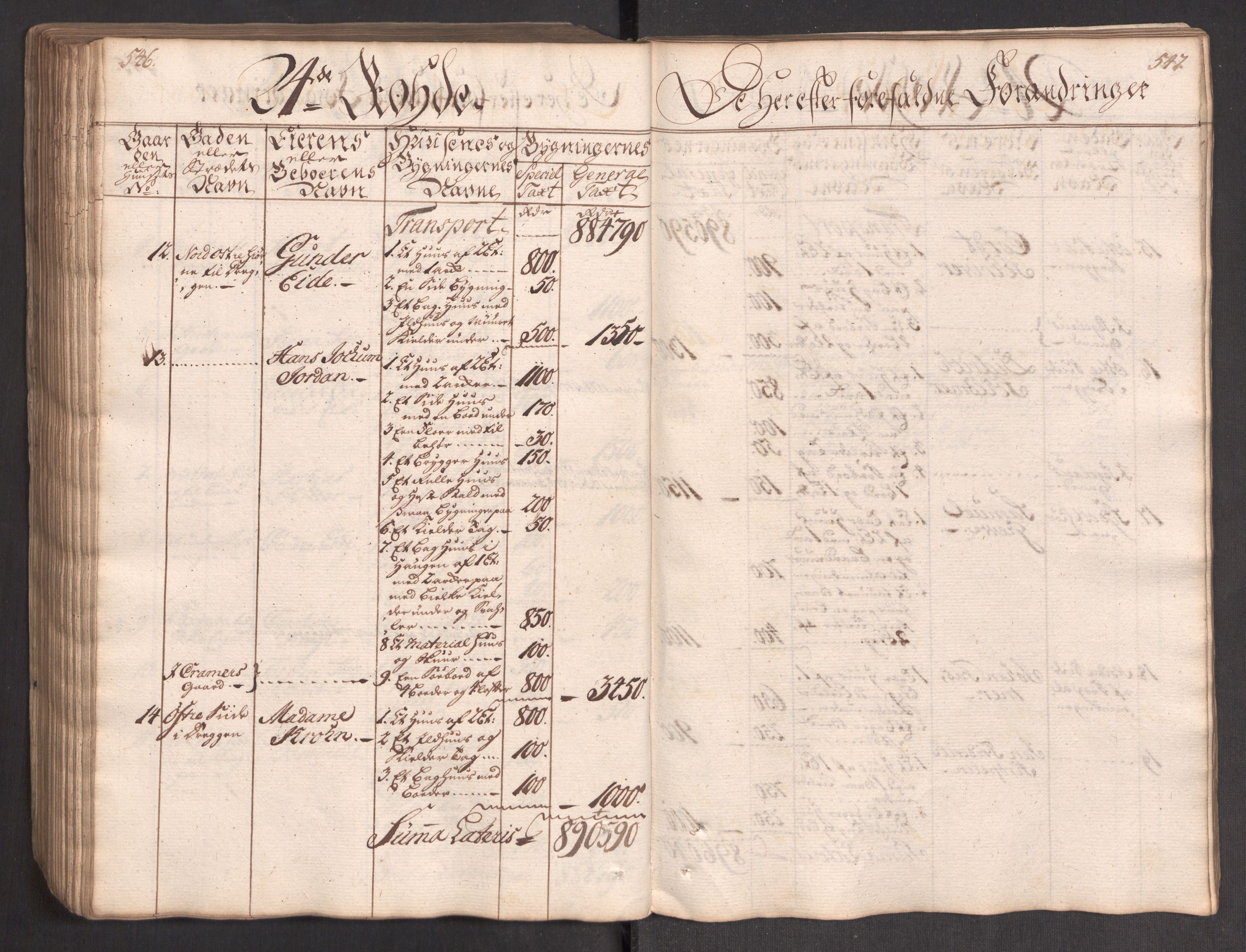 Kommersekollegiet, Brannforsikringskontoret 1767-1814, AV/RA-EA-5458/F/Fa/L0004/0002: Bergen / Branntakstprotokoll, 1767, p. 546-547