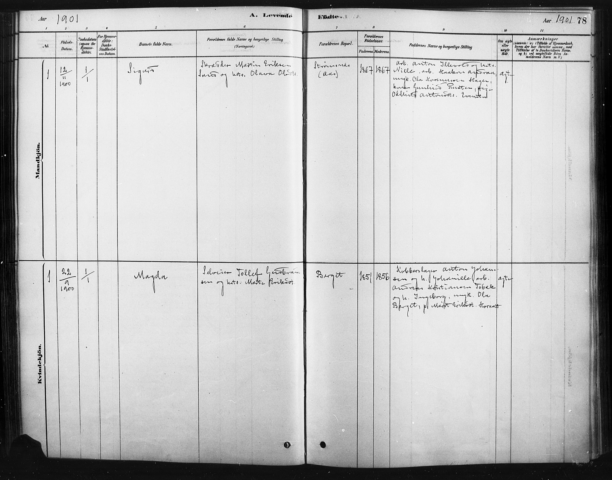 Rendalen prestekontor, SAH/PREST-054/H/Ha/Haa/L0010: Parish register (official) no. 10, 1878-1901, p. 78