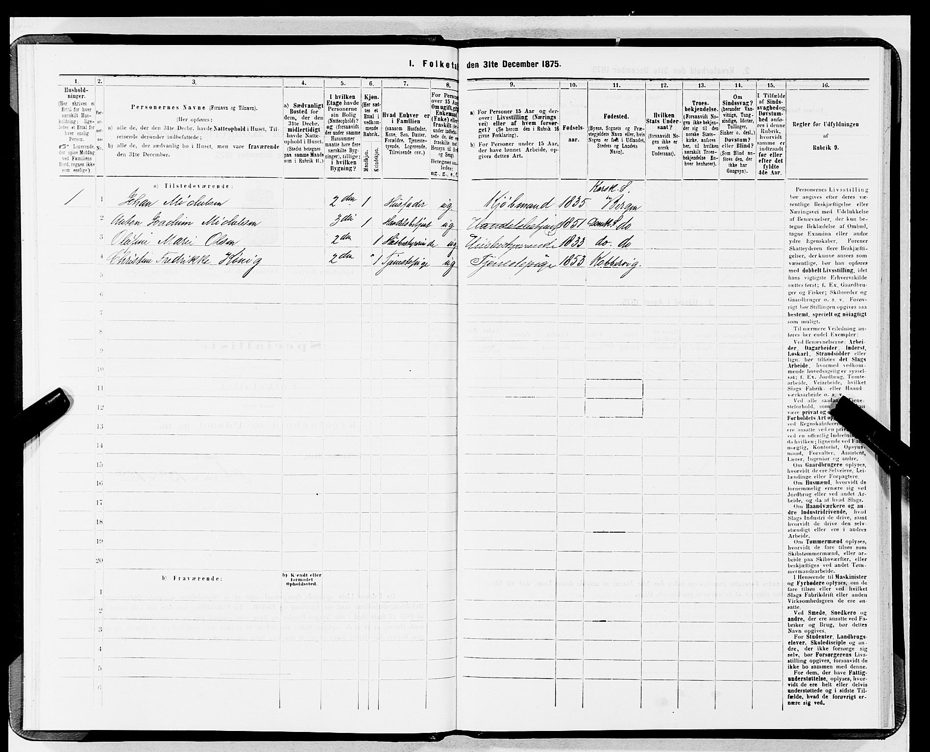 SAB, 1875 census for 1301 Bergen, 1875, p. 1456