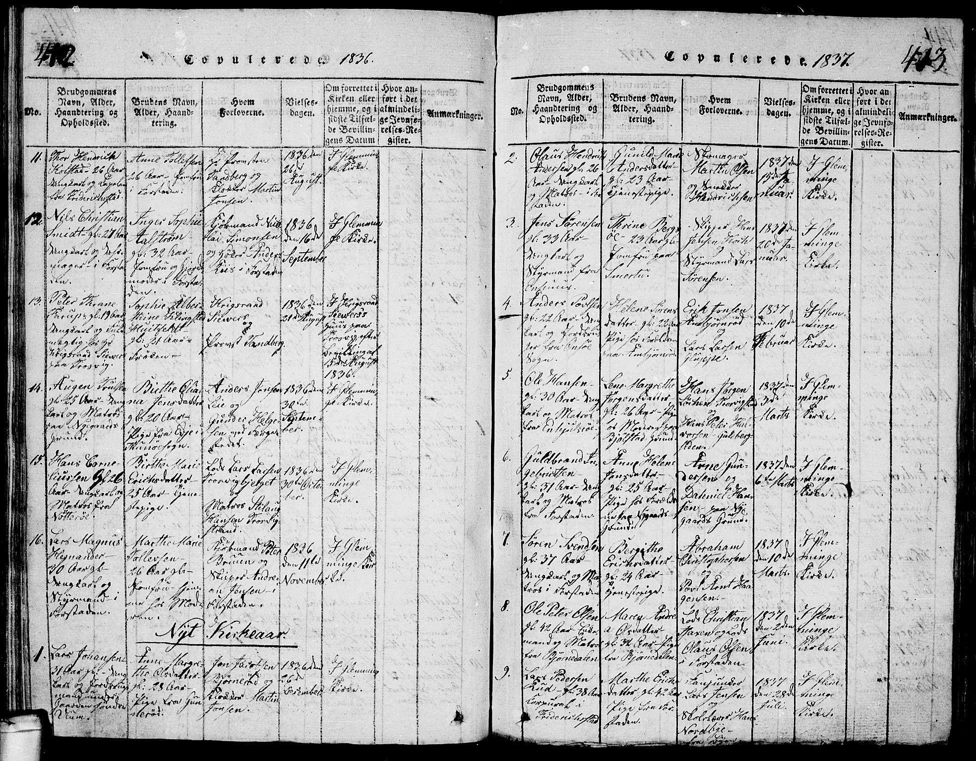 Glemmen prestekontor Kirkebøker, SAO/A-10908/G/Ga/L0001: Parish register (copy) no. 1, 1816-1838, p. 412-413