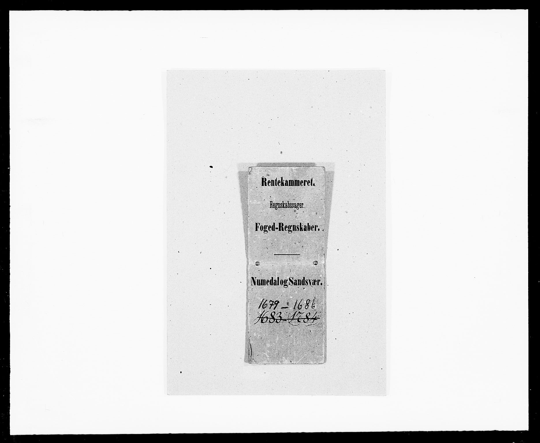 Rentekammeret inntil 1814, Reviderte regnskaper, Fogderegnskap, RA/EA-4092/R24/L1571: Fogderegnskap Numedal og Sandsvær, 1679-1686, p. 385