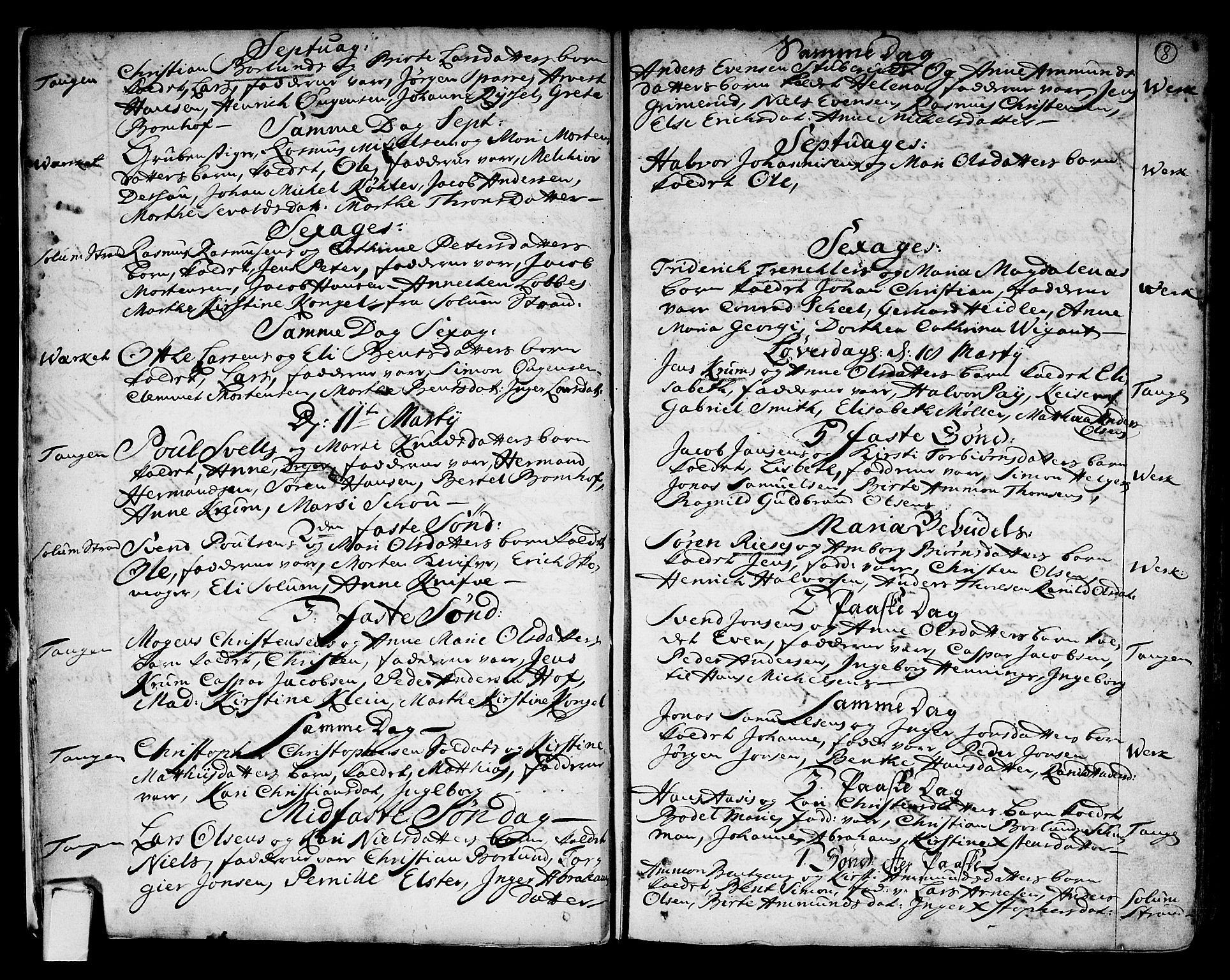 Strømsø kirkebøker, AV/SAKO-A-246/F/Fb/L0002: Parish register (official) no. II 2, 1739-1814, p. 8