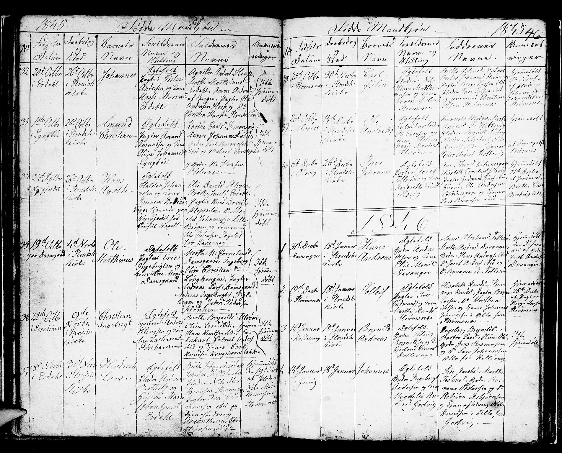 Askøy Sokneprestembete, SAB/A-74101/H/Ha/Hab/Haba/L0003: Parish register (copy) no. A 3, 1826-1846, p. 46