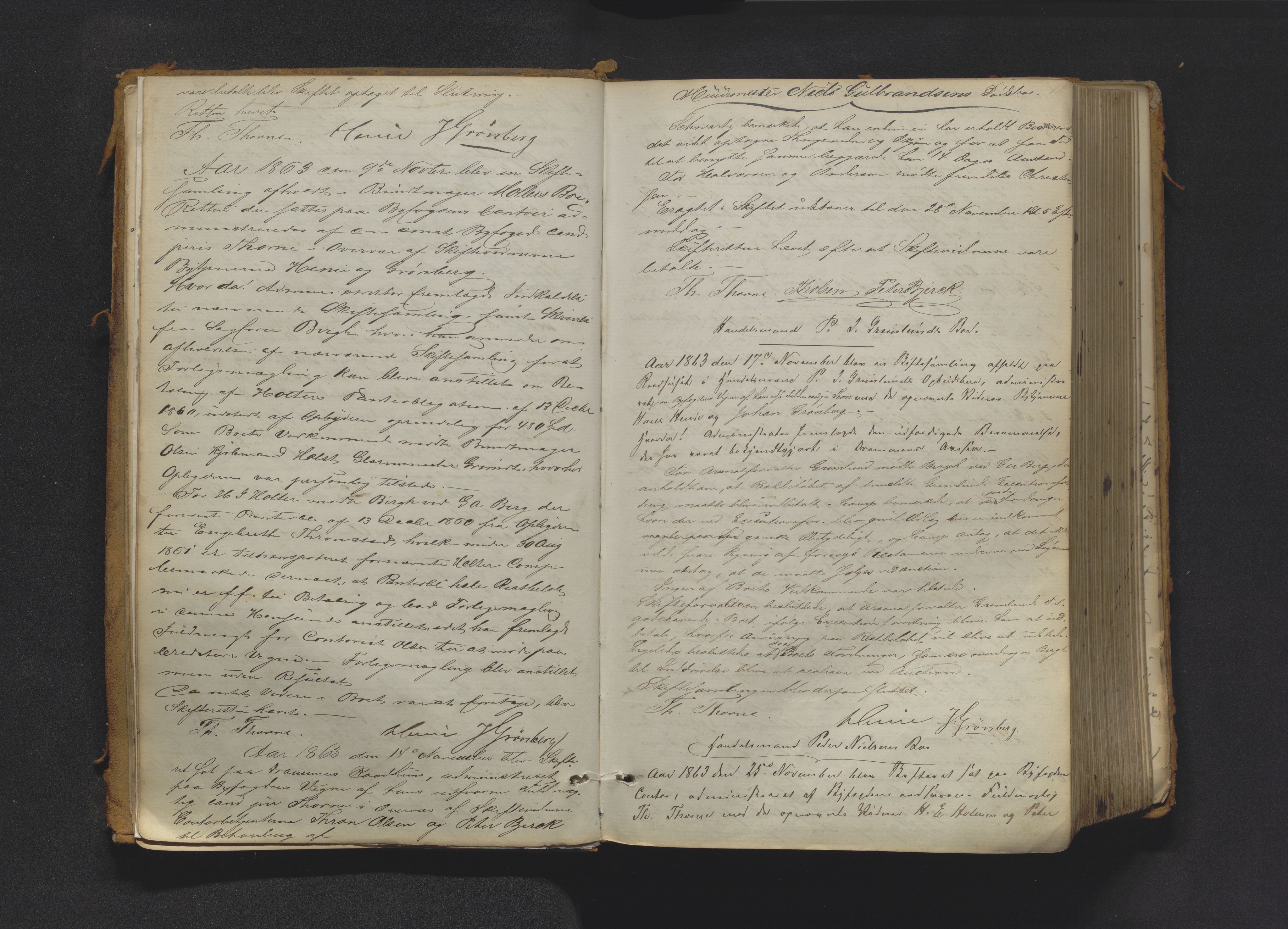 Drammen byfogd, AV/SAKO-A-222/H/Hb/Hbc/L0011: Skifteforhandlingsprotokoll., 1863-1873, p. 12