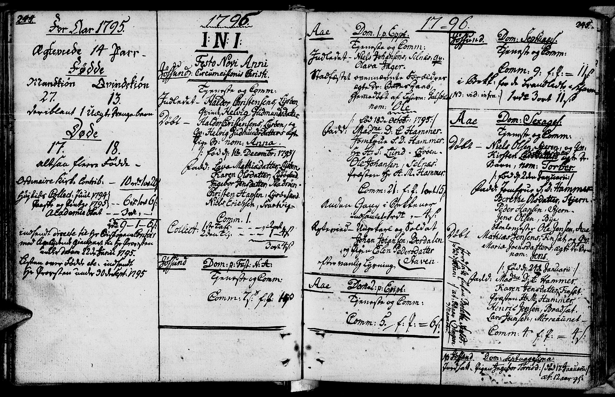 Ministerialprotokoller, klokkerbøker og fødselsregistre - Sør-Trøndelag, SAT/A-1456/655/L0673: Parish register (official) no. 655A02, 1780-1801, p. 244-245