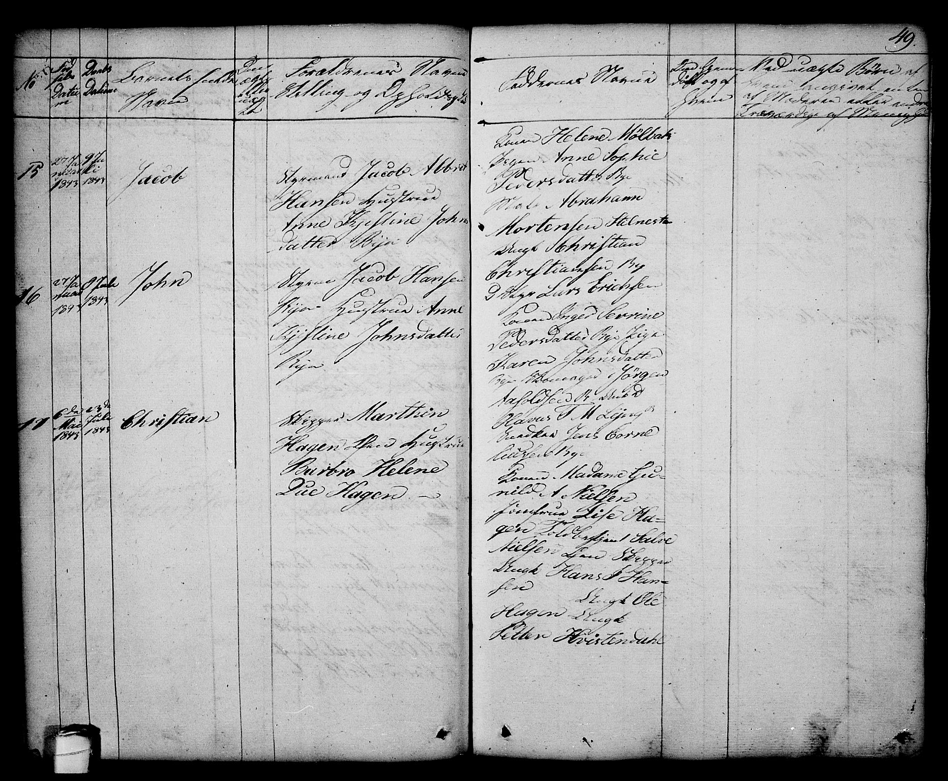 Kragerø kirkebøker, AV/SAKO-A-278/G/Ga/L0003: Parish register (copy) no. 3, 1832-1852, p. 49