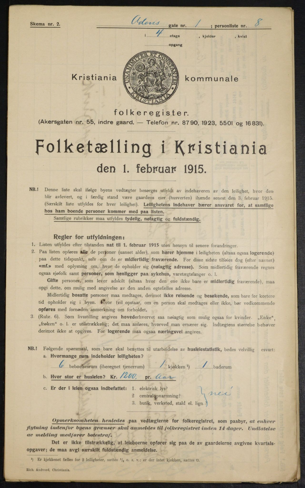 OBA, Municipal Census 1915 for Kristiania, 1915, p. 73866