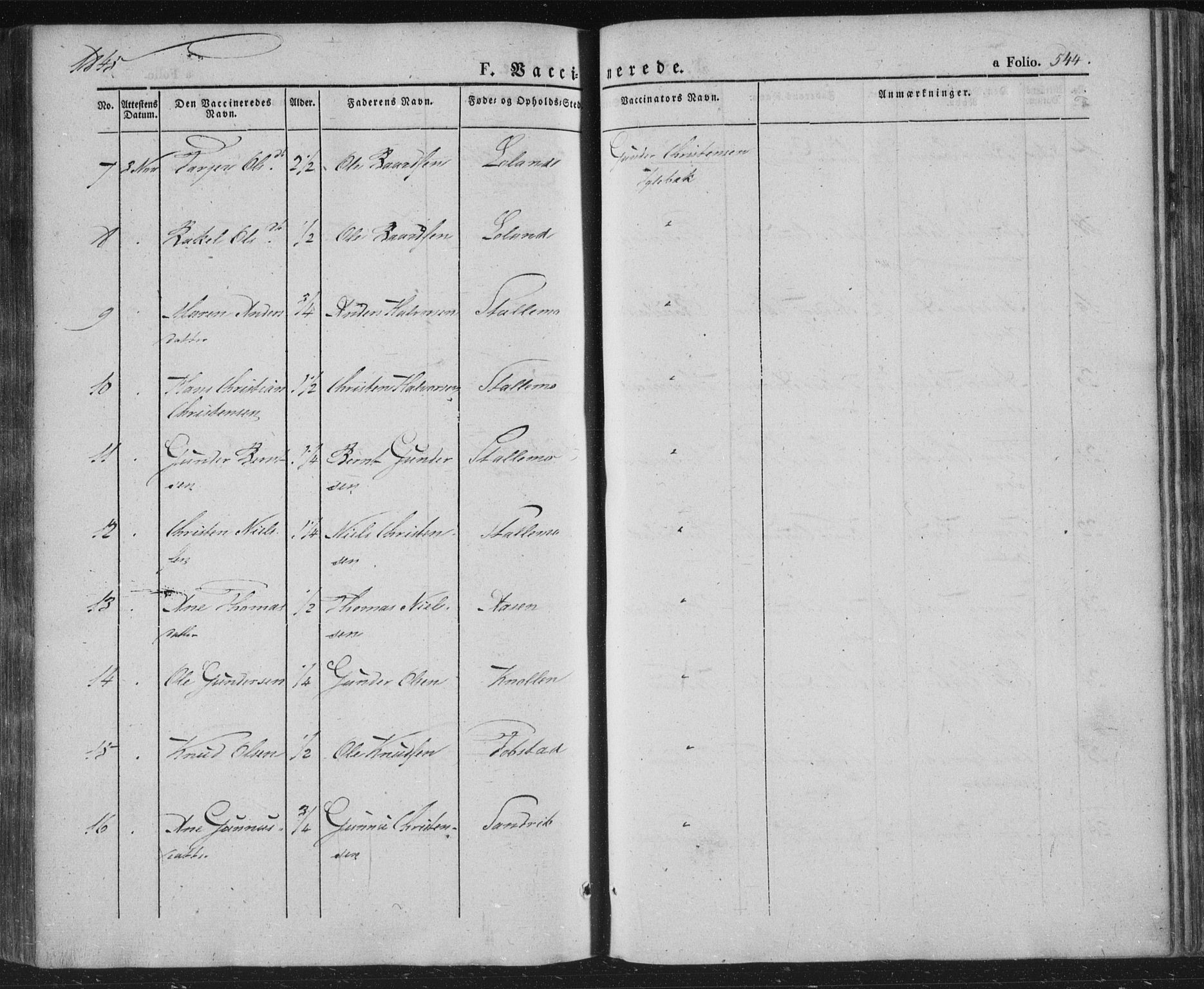 Vennesla sokneprestkontor, AV/SAK-1111-0045/Fa/Fac/L0004: Parish register (official) no. A 4, 1834-1855, p. 544