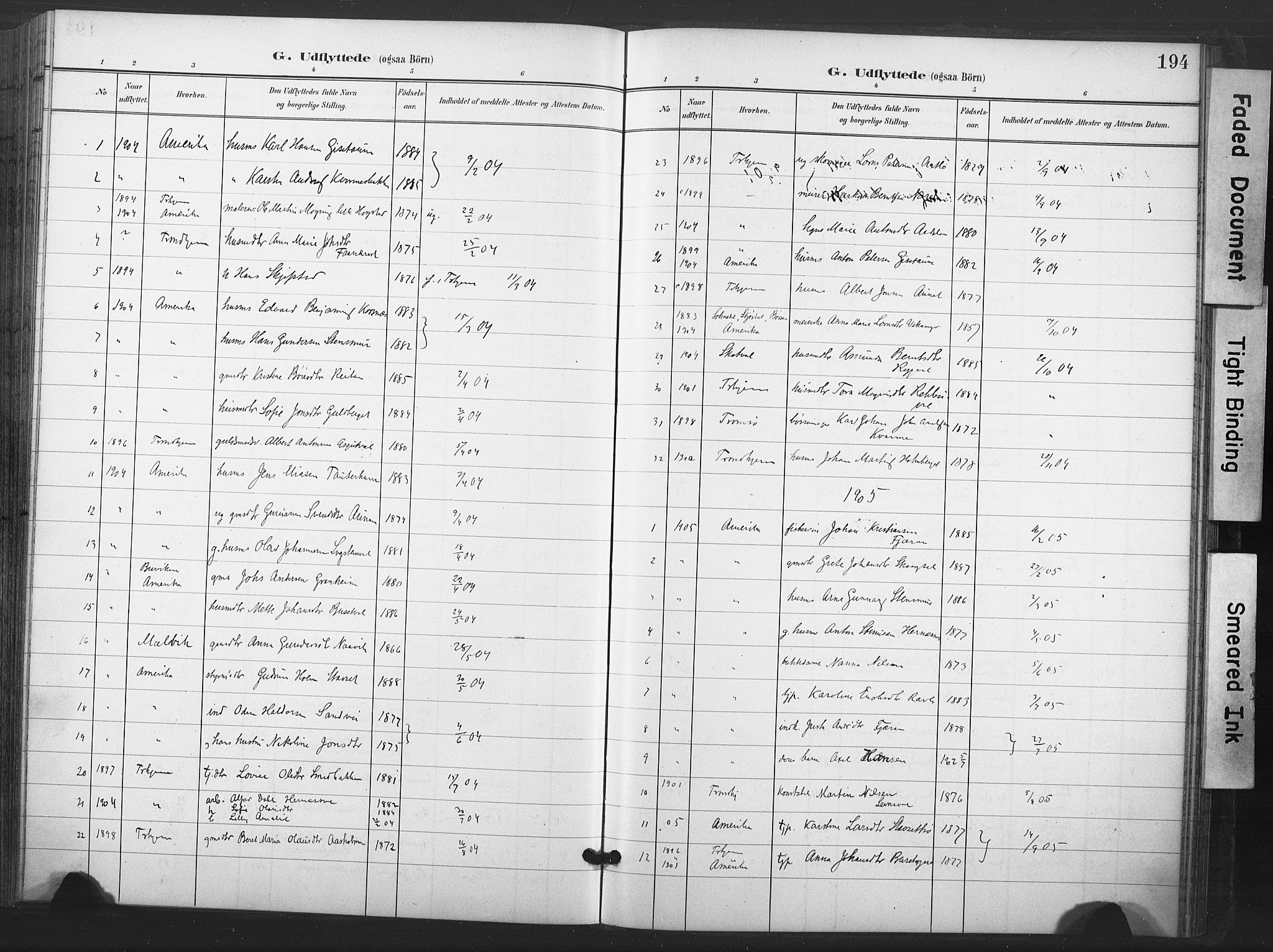 Ministerialprotokoller, klokkerbøker og fødselsregistre - Nord-Trøndelag, SAT/A-1458/713/L0122: Parish register (official) no. 713A11, 1899-1910, p. 194
