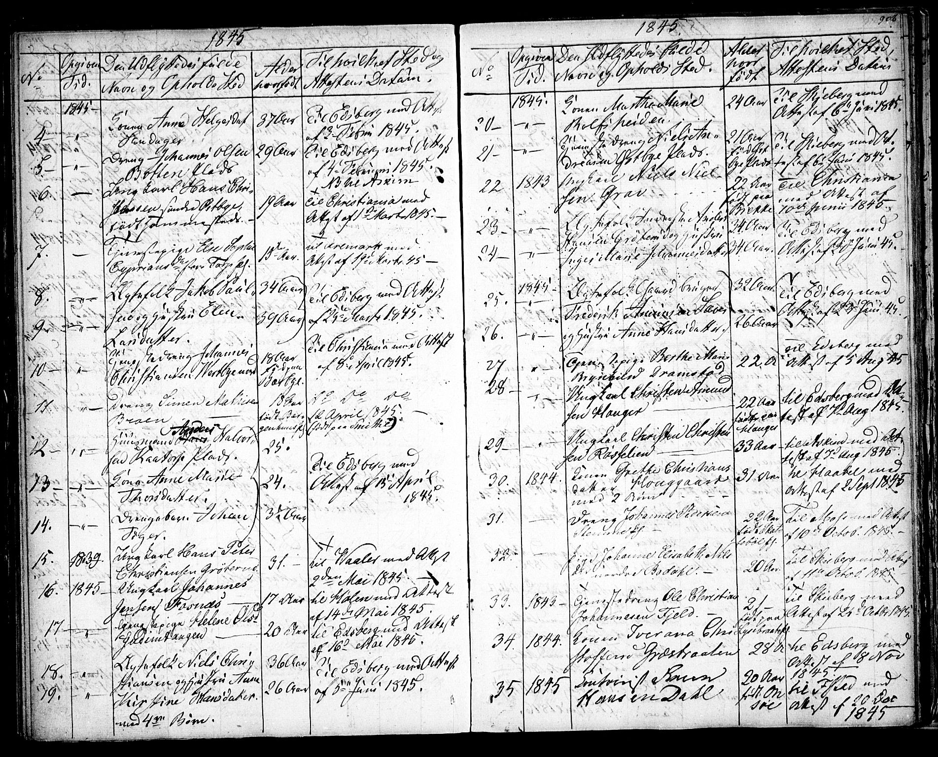 Rakkestad prestekontor Kirkebøker, AV/SAO-A-2008/F/Fa/L0008: Parish register (official) no. I 8, 1842-1849, p. 907-908