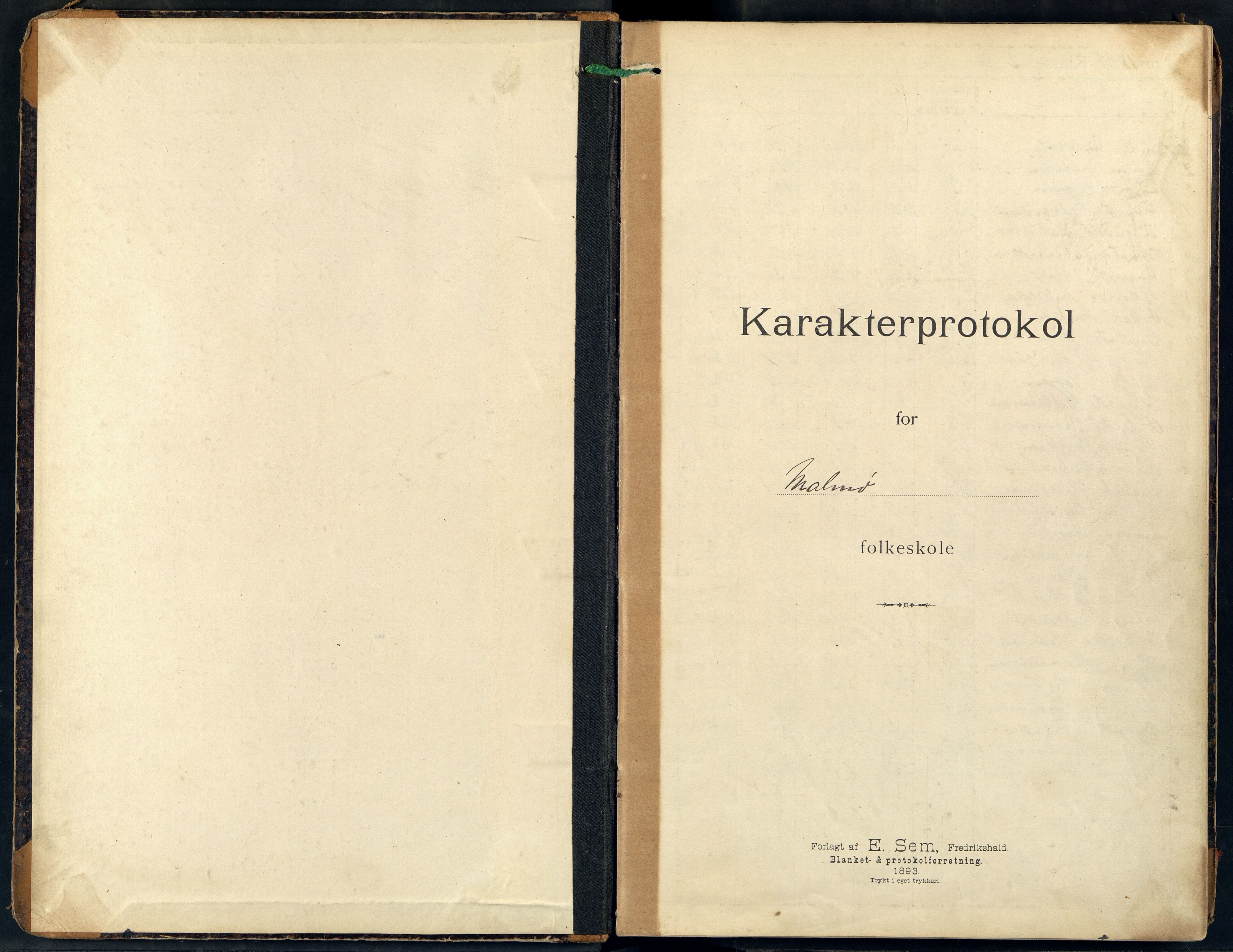 Mandal By - Mandal Allmueskole/Folkeskole/Skole, ARKSOR/1002MG551/G/L0013: Karakterprotokoll, 1894-1920