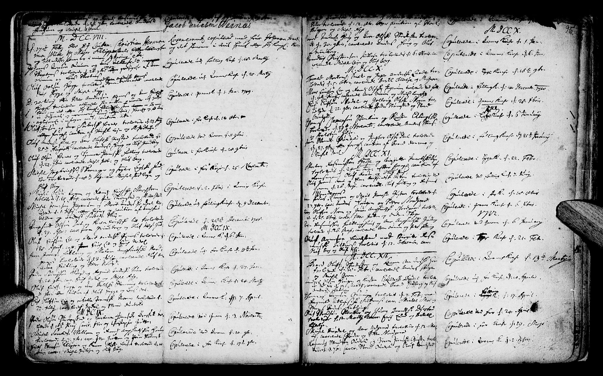 Ministerialprotokoller, klokkerbøker og fødselsregistre - Nord-Trøndelag, SAT/A-1458/746/L0439: Parish register (official) no. 746A01, 1688-1759, p. 95